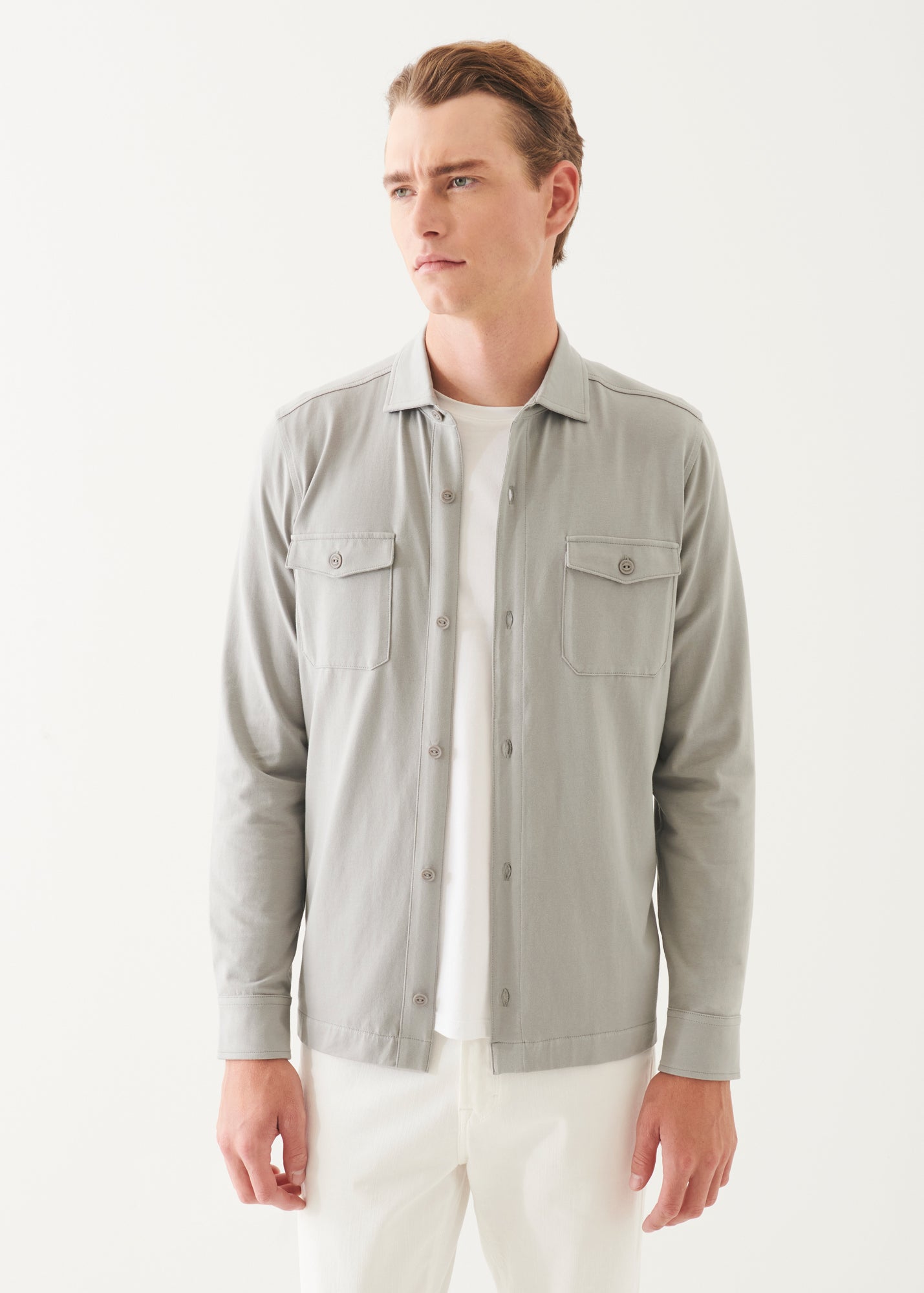 Pima Cotton Stretch Overshirt - PATRICK ASSARAF