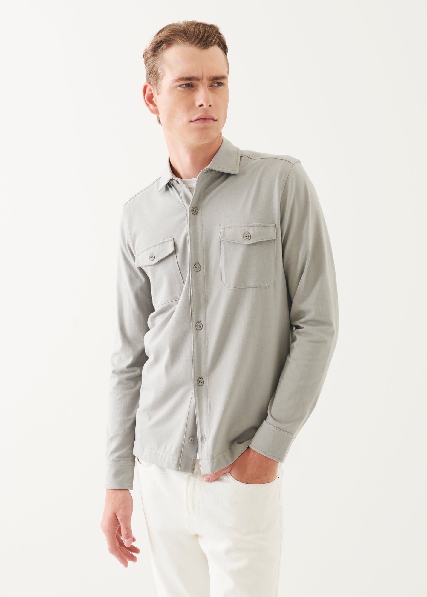 Pima Cotton Stretch Overshirt - PATRICK ASSARAF