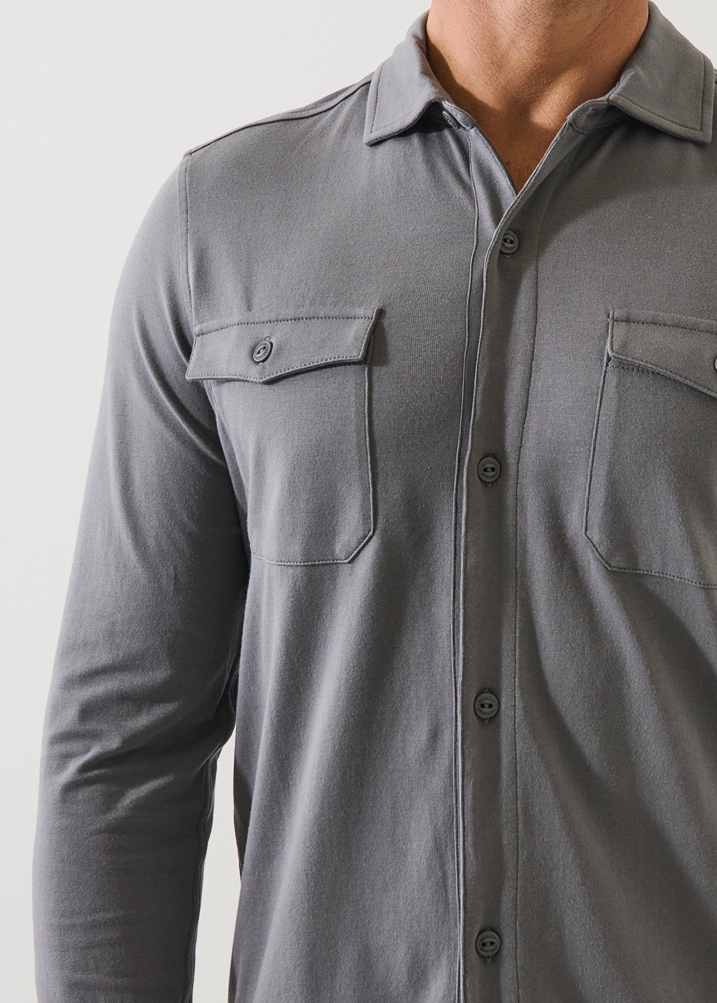 Pima Cotton Stretch Overshirt