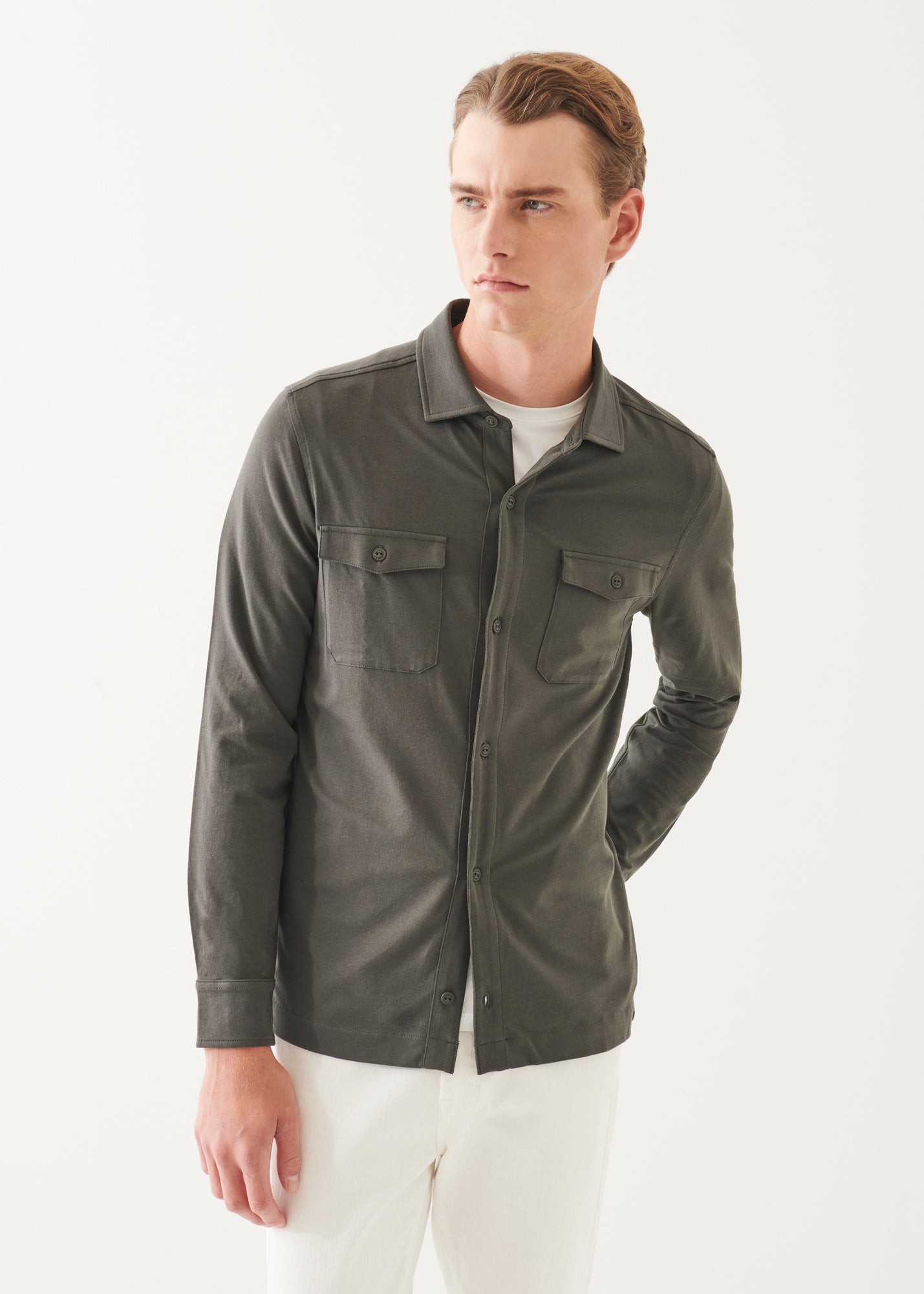 Pima Cotton Stretch Overshirt - PATRICK ASSARAF