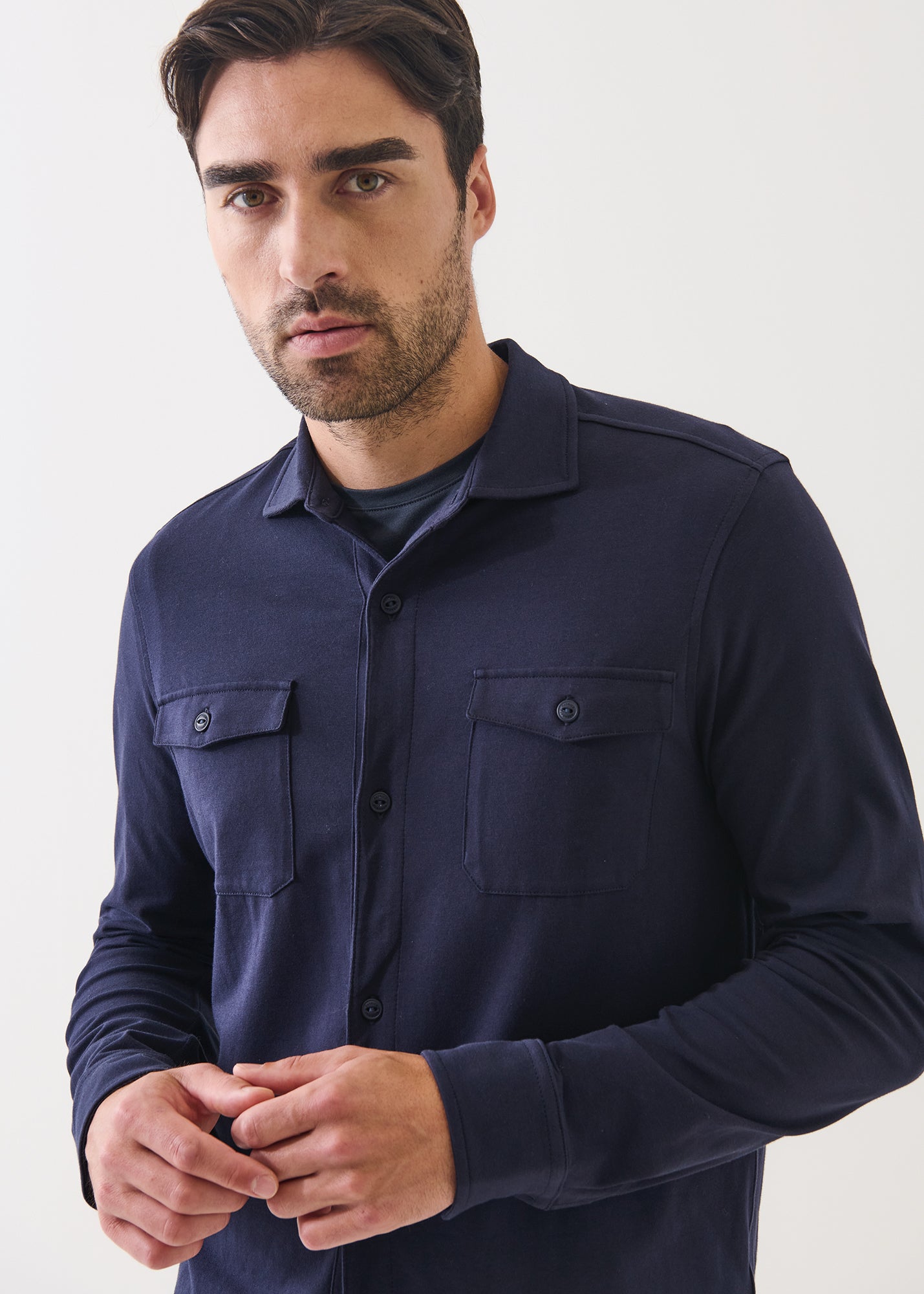 Pima Cotton Stretch Overshirt