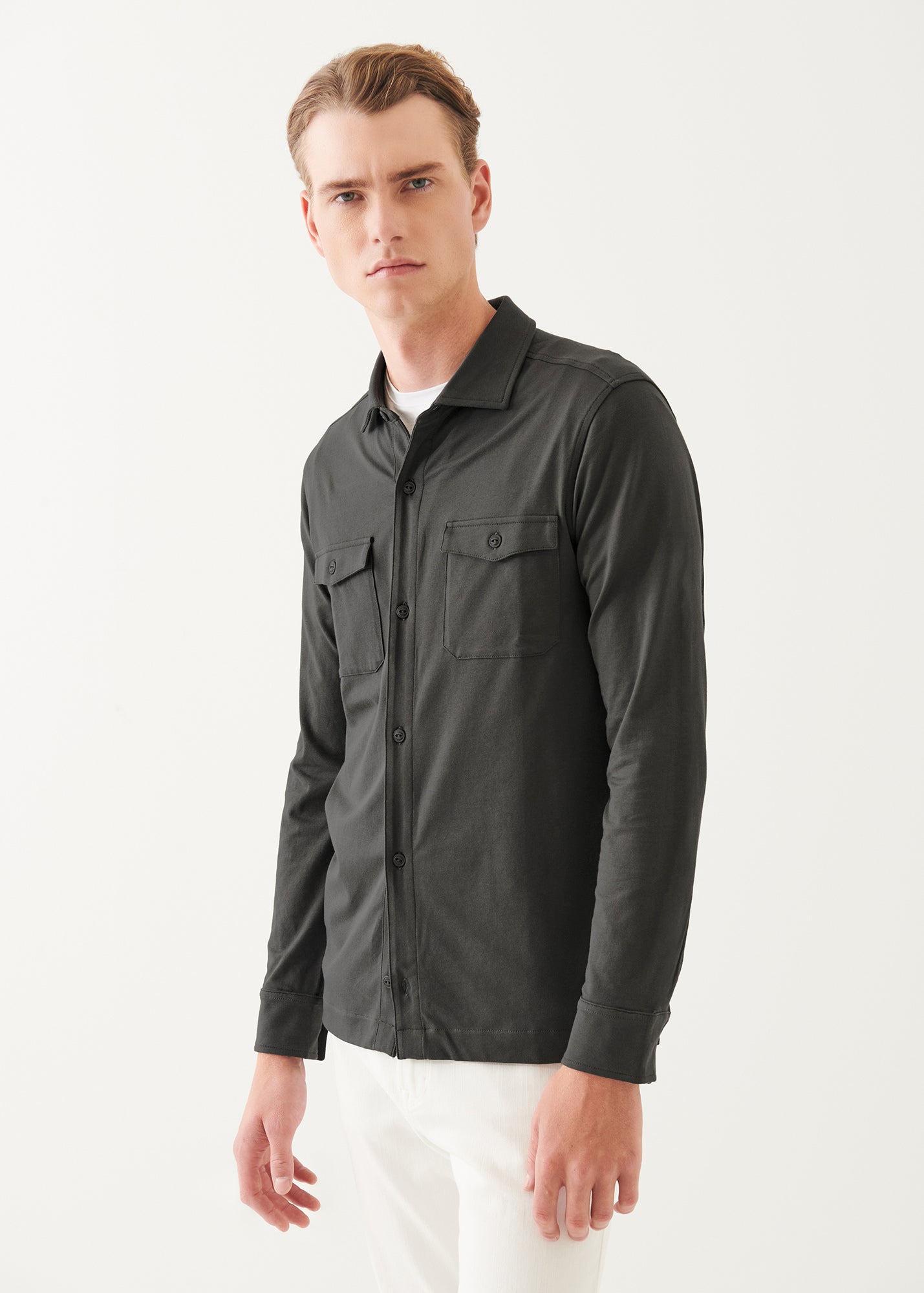 Pima Cotton Stretch Overshirt - PATRICK ASSARAF