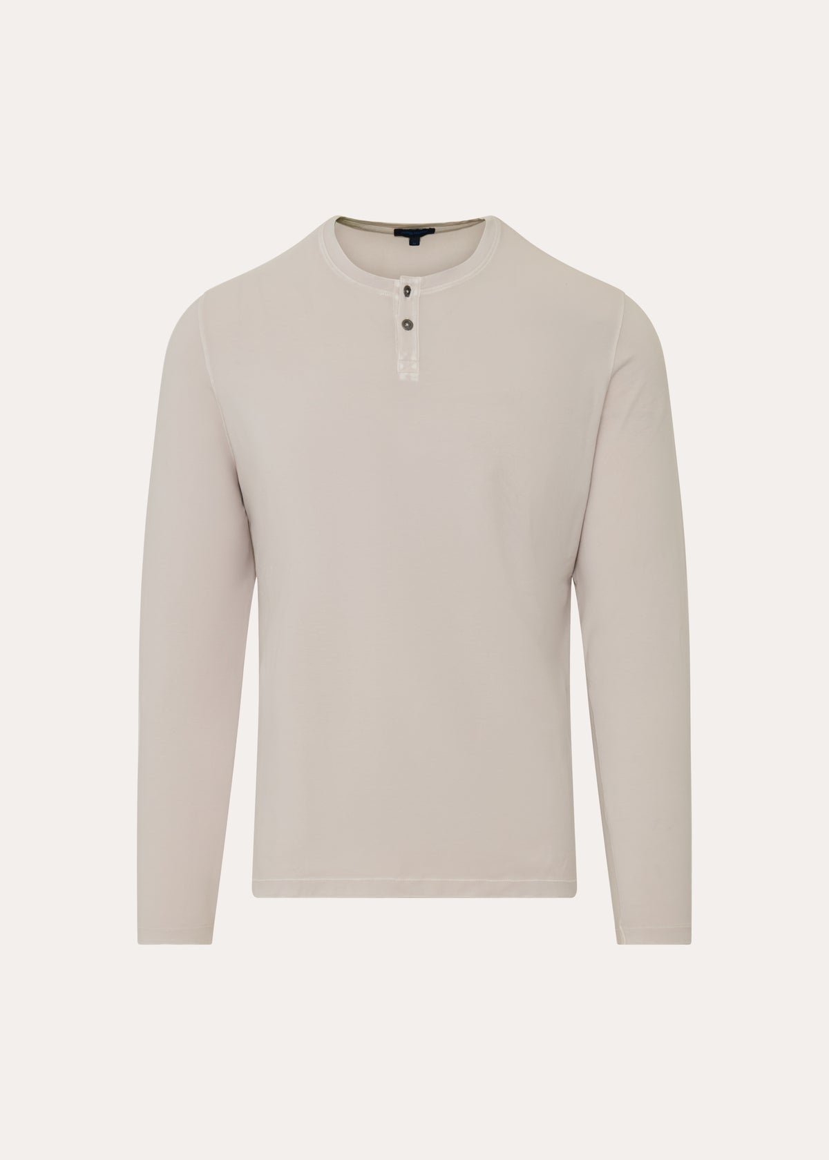 Pima Cotton Stretch Vintage Wash Henley - PATRICK ASSARAF