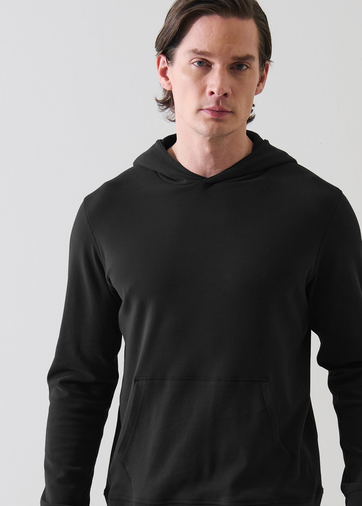 Brushed Pima Cotton Stretch Hoodie - PATRICK ASSARAF