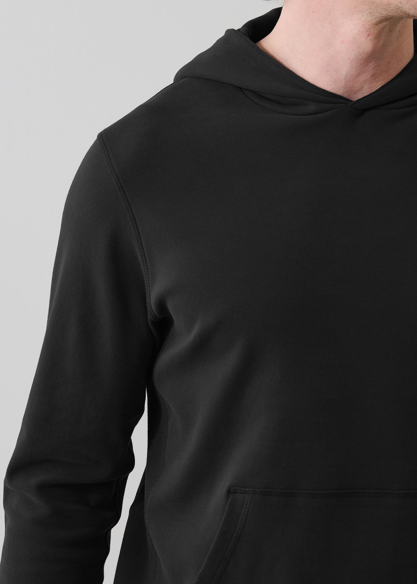 Brushed Pima Cotton Stretch Hoodie - PATRICK ASSARAF