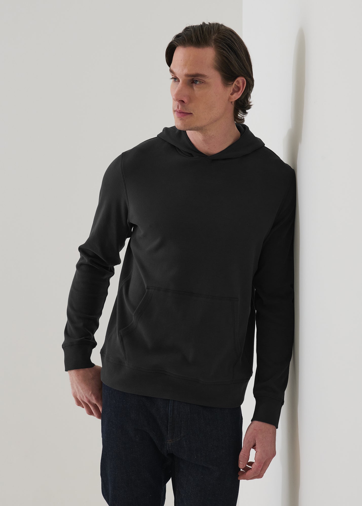 Brushed Pima Cotton Stretch Hoodie - PATRICK ASSARAF