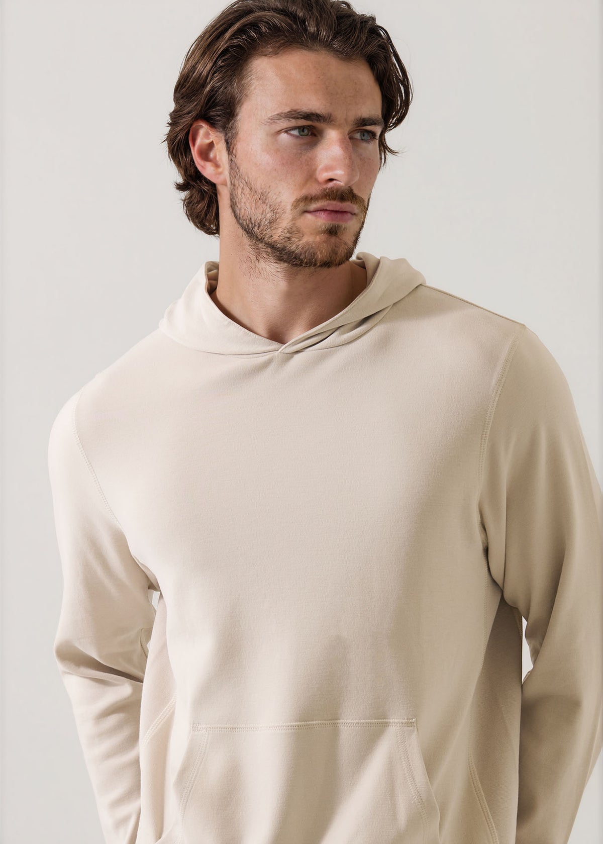Brushed Pima Cotton Stretch Hoodie - PATRICK ASSARAF