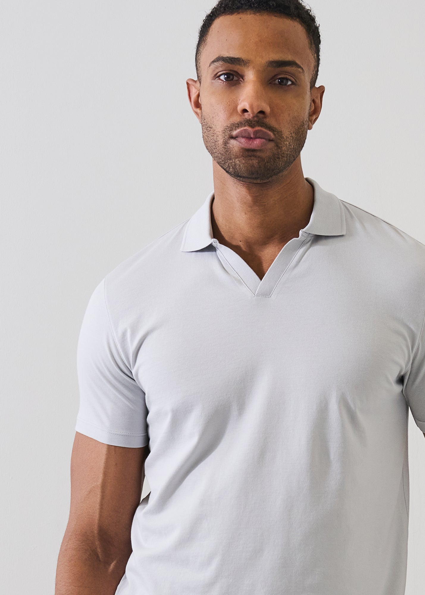 Pima Cotton Stretch Open Polo - PATRICK ASSARAF