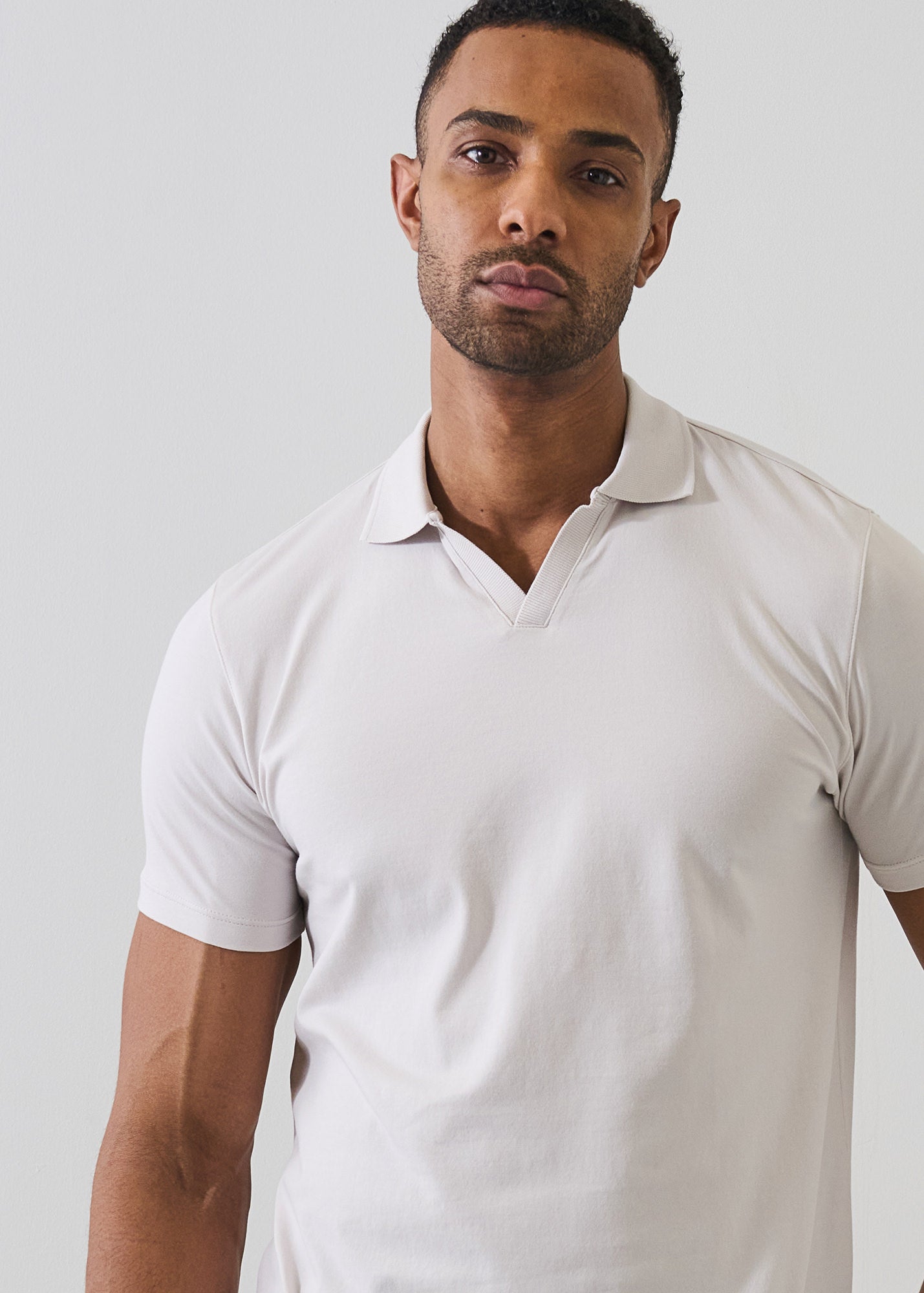 Pima Cotton Stretch Open Polo - PATRICK ASSARAF