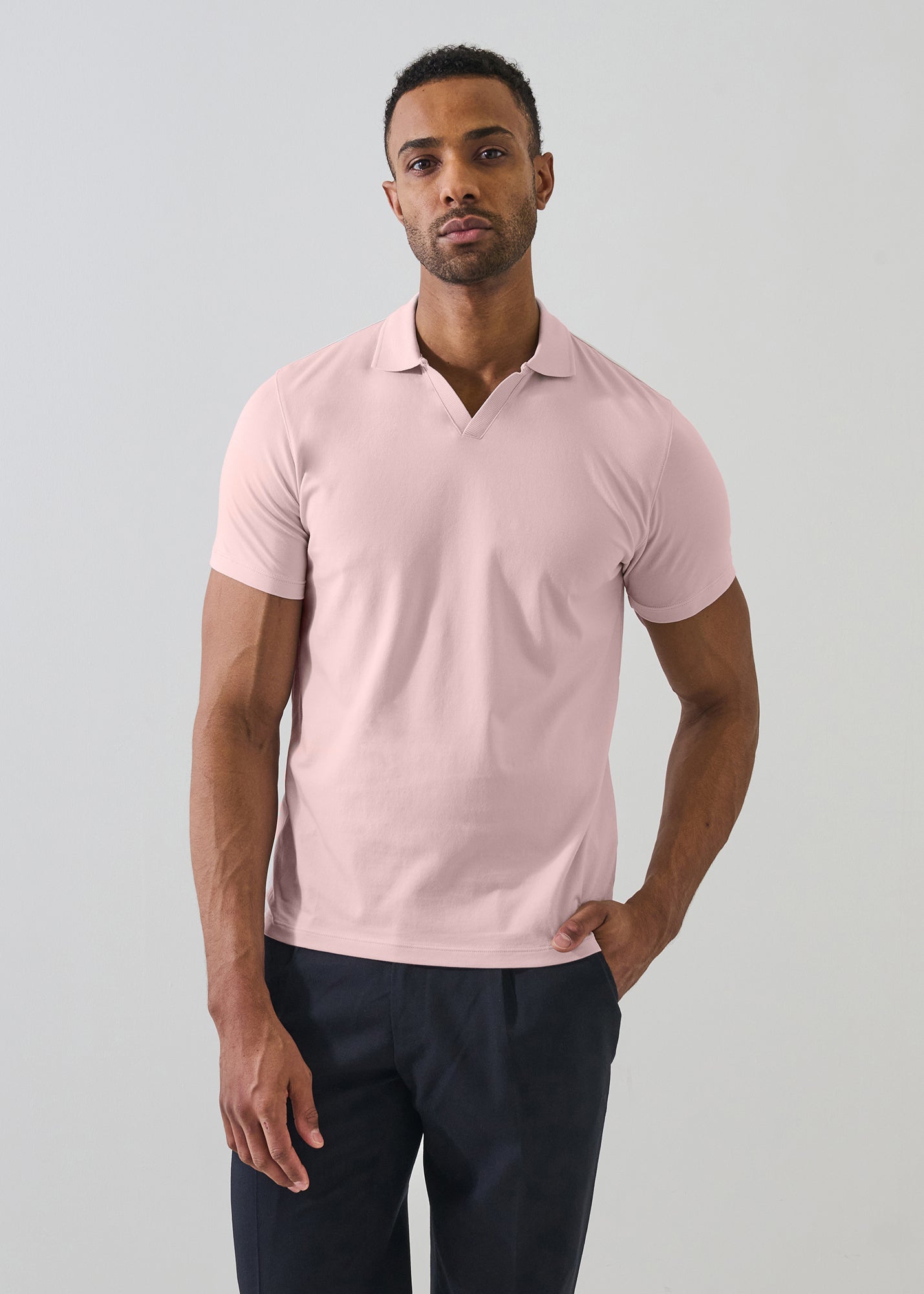 Pima Cotton Stretch Open Polo - PATRICK ASSARAF