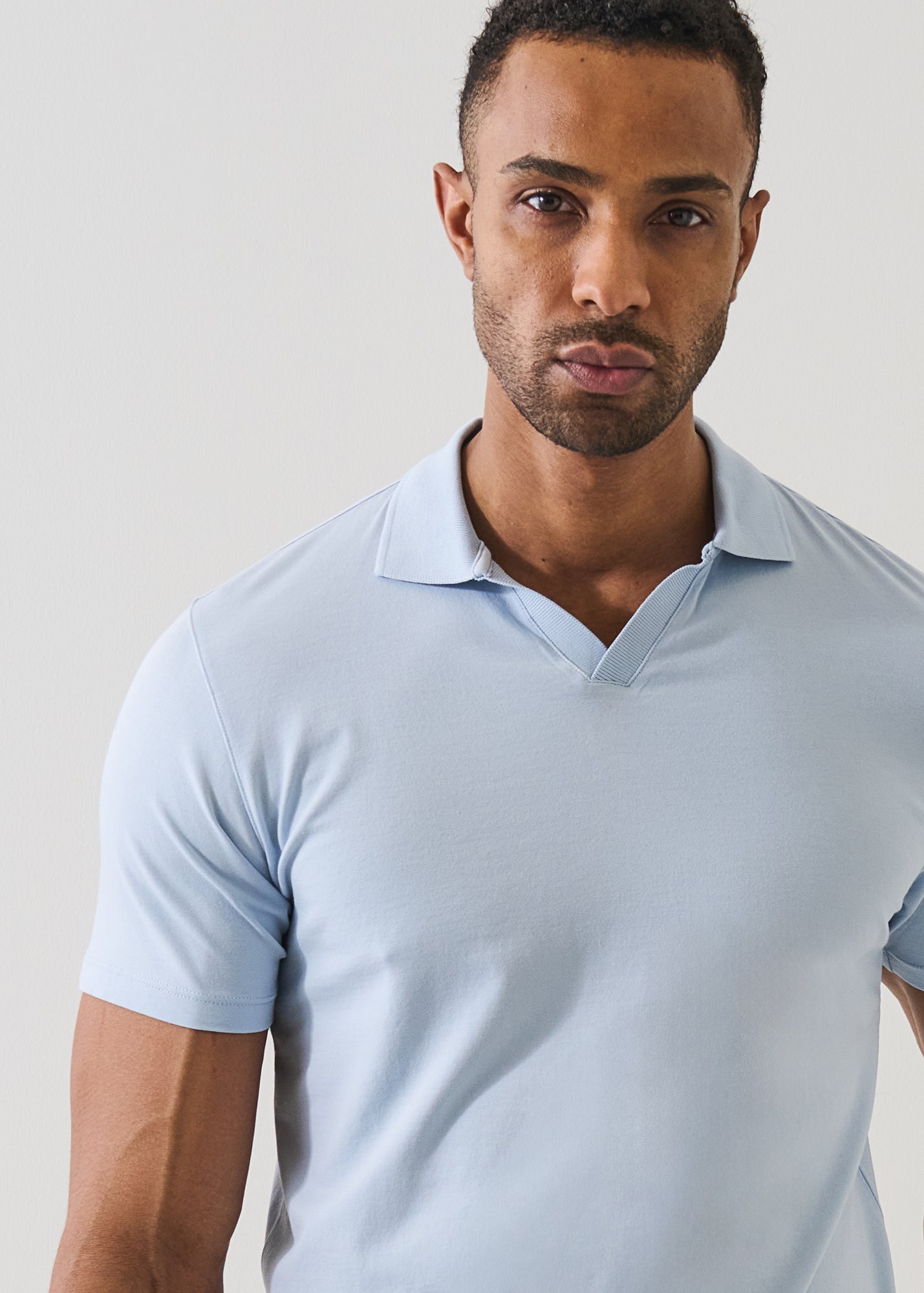 Pima Cotton Stretch Open Polo - PATRICK ASSARAF