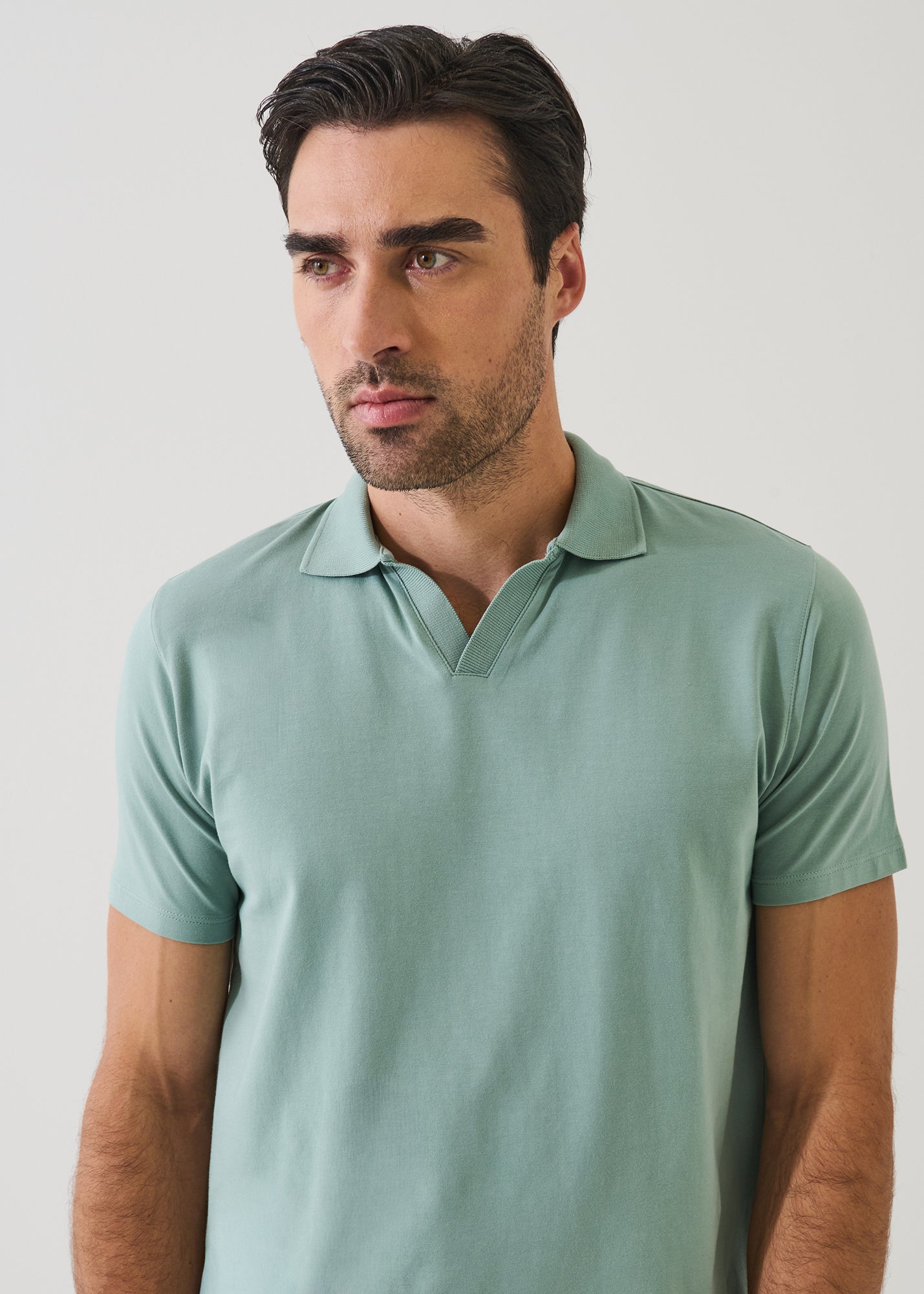 Pima Cotton Stretch Open Polo - PATRICK ASSARAF
