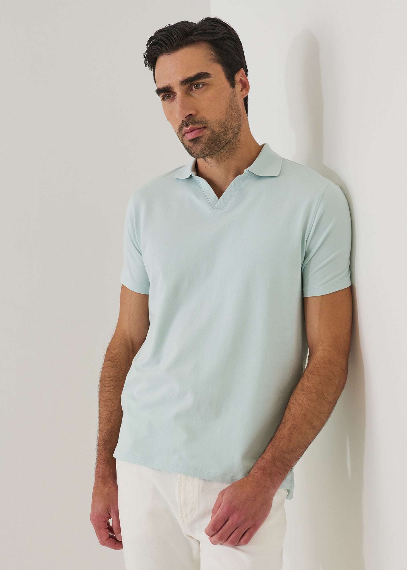 Pima Cotton Stretch Open Polo - PATRICK ASSARAF