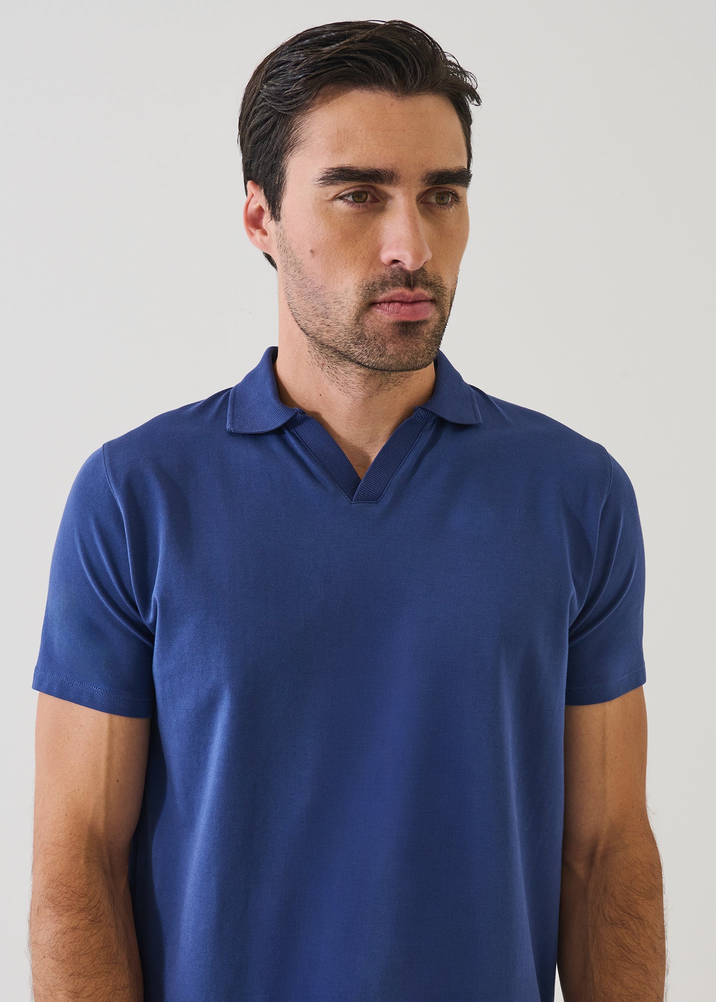 Pima Cotton Stretch Open Polo - PATRICK ASSARAF
