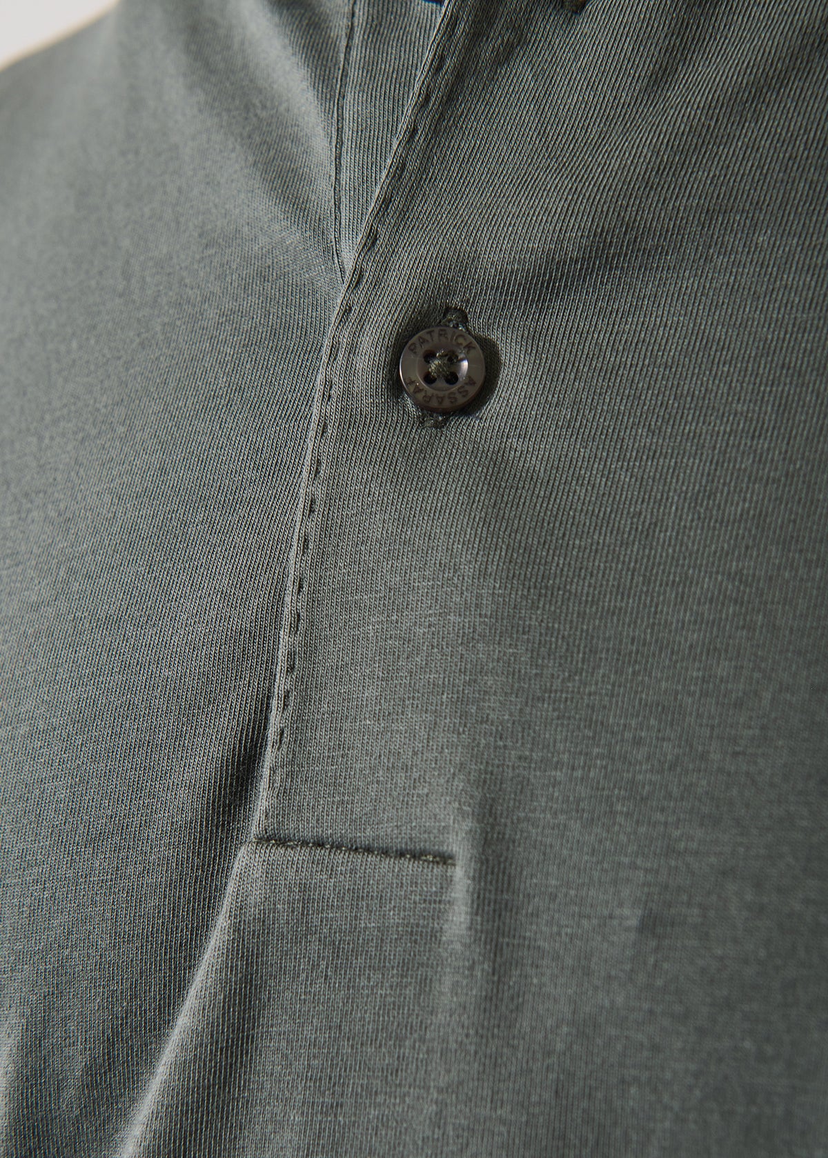 Pima Cotton Stretch Long Sleeve Polo - PATRICK ASSARAF