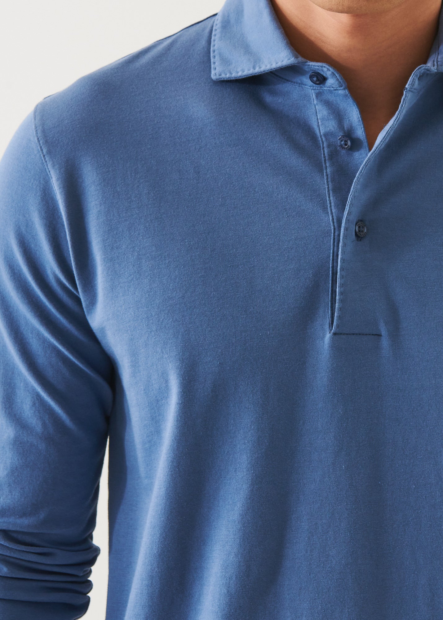 Pima Cotton Stretch Long Sleeve Polo