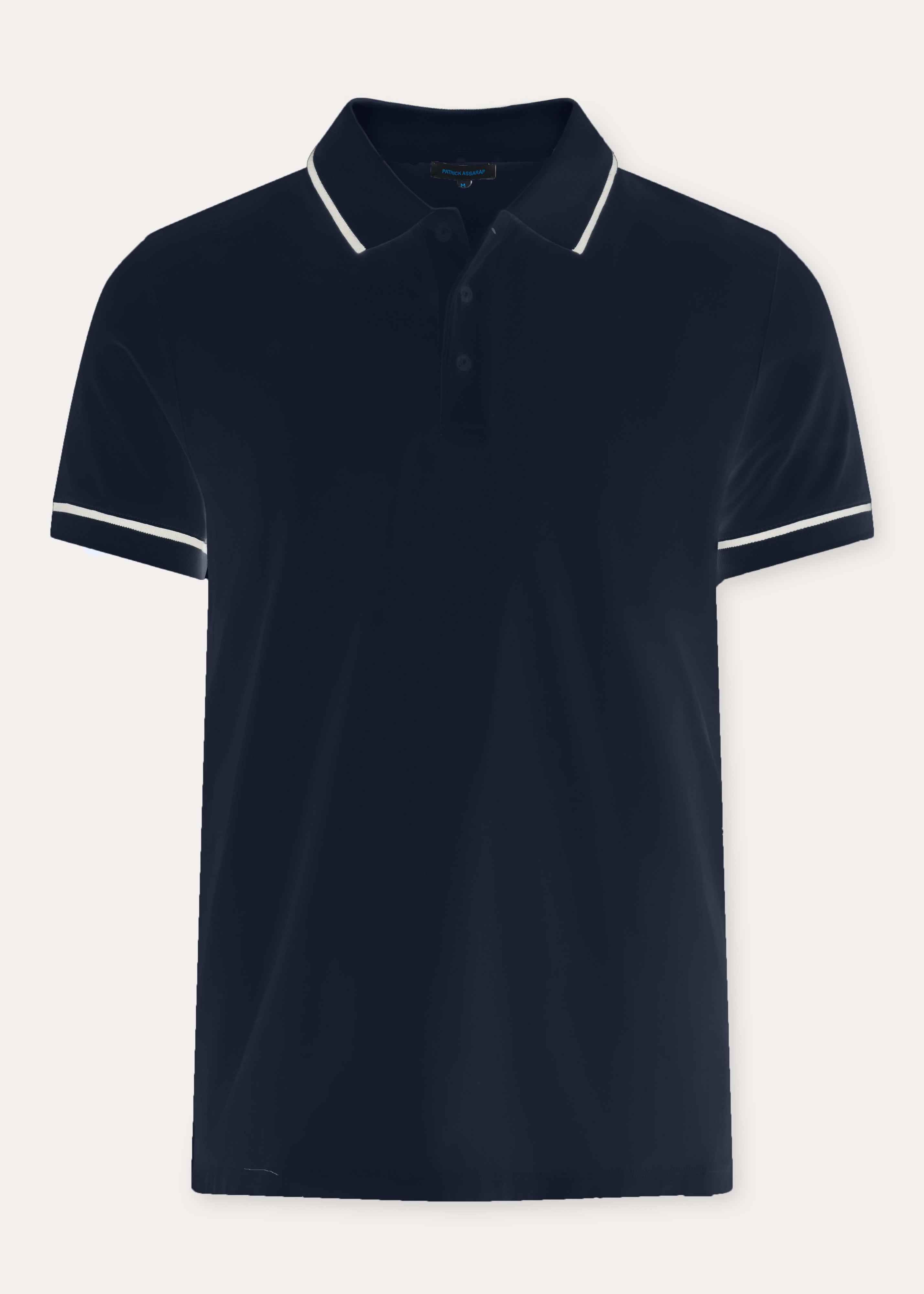 Pima Cotton Stretch Tipped Polo - PATRICK ASSARAF