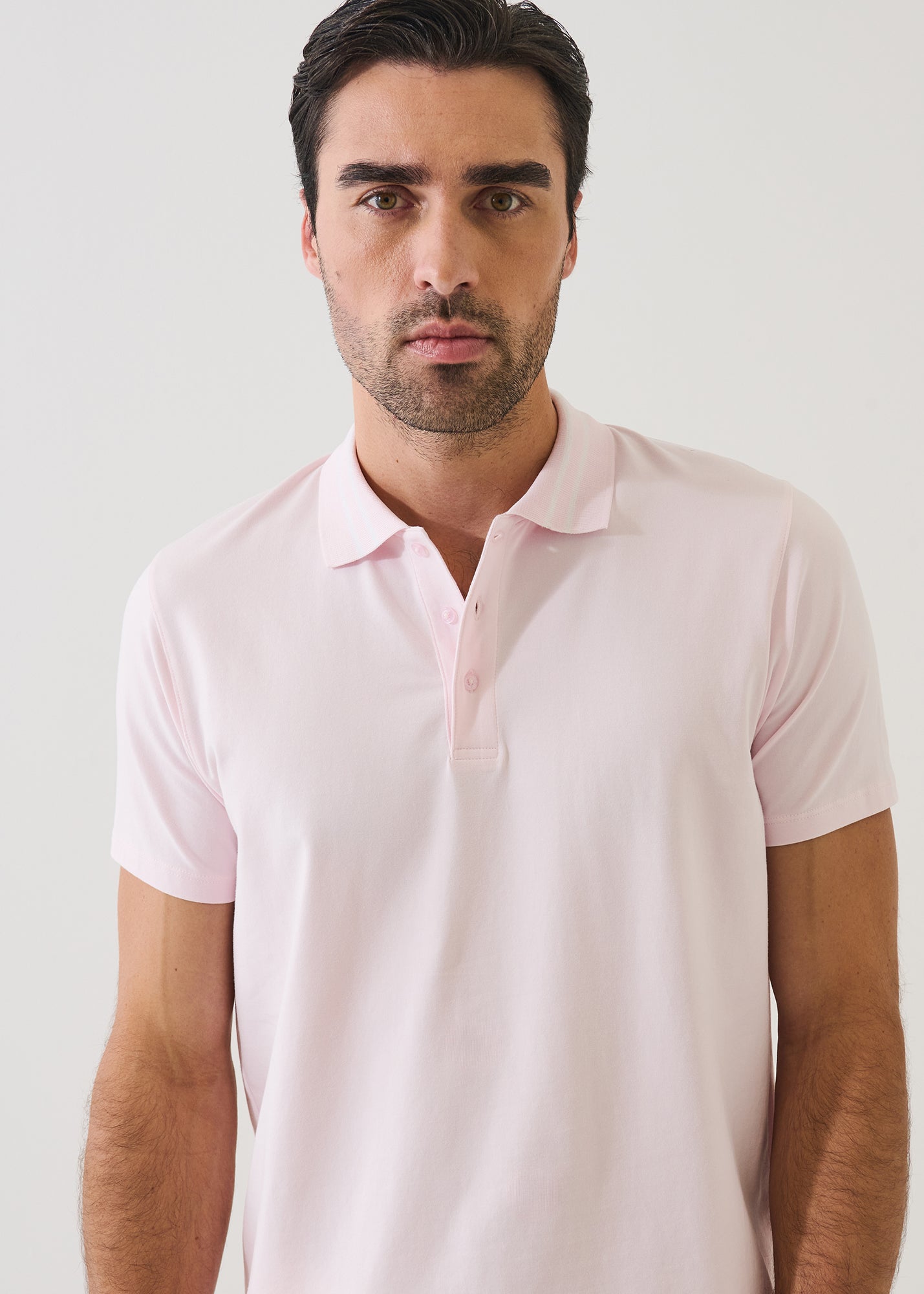 Pima Cotton Stretch Tipped Polo - PATRICK ASSARAF