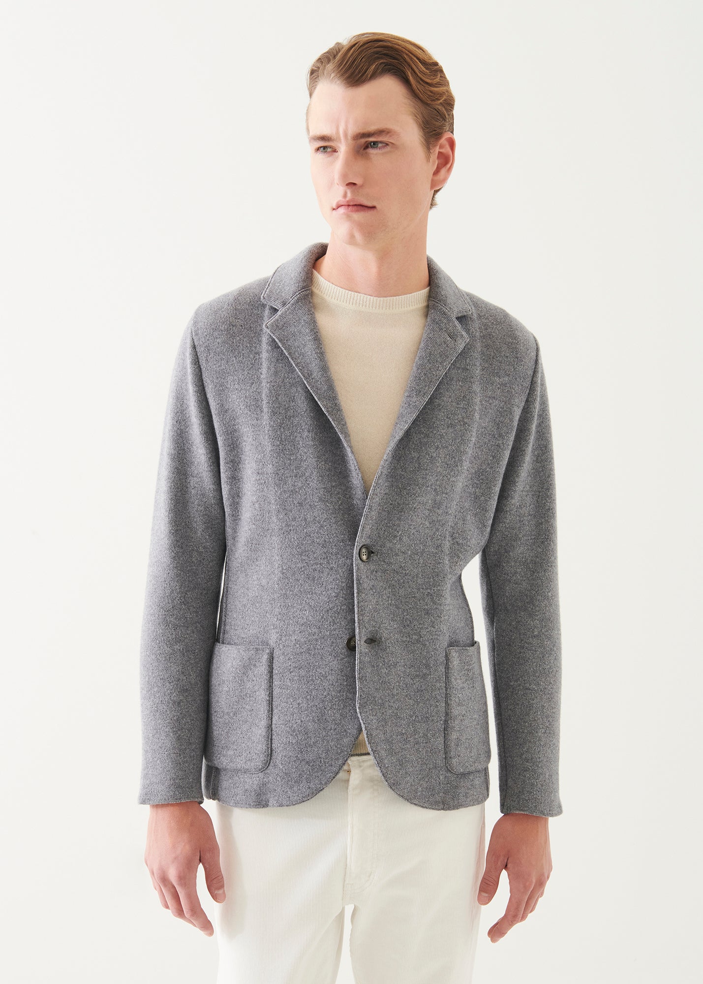 Italian Cashmere Two-Button Blazer