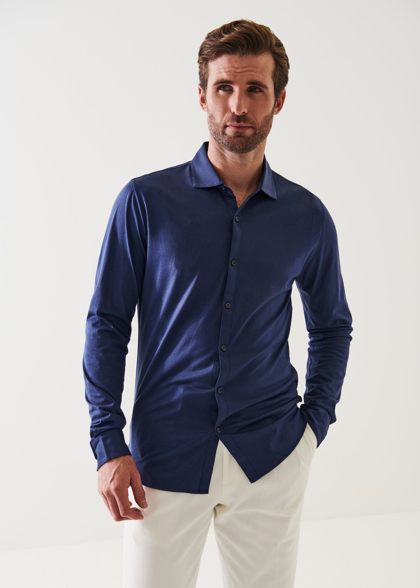 Silk Cotton Long sleeve Shirt