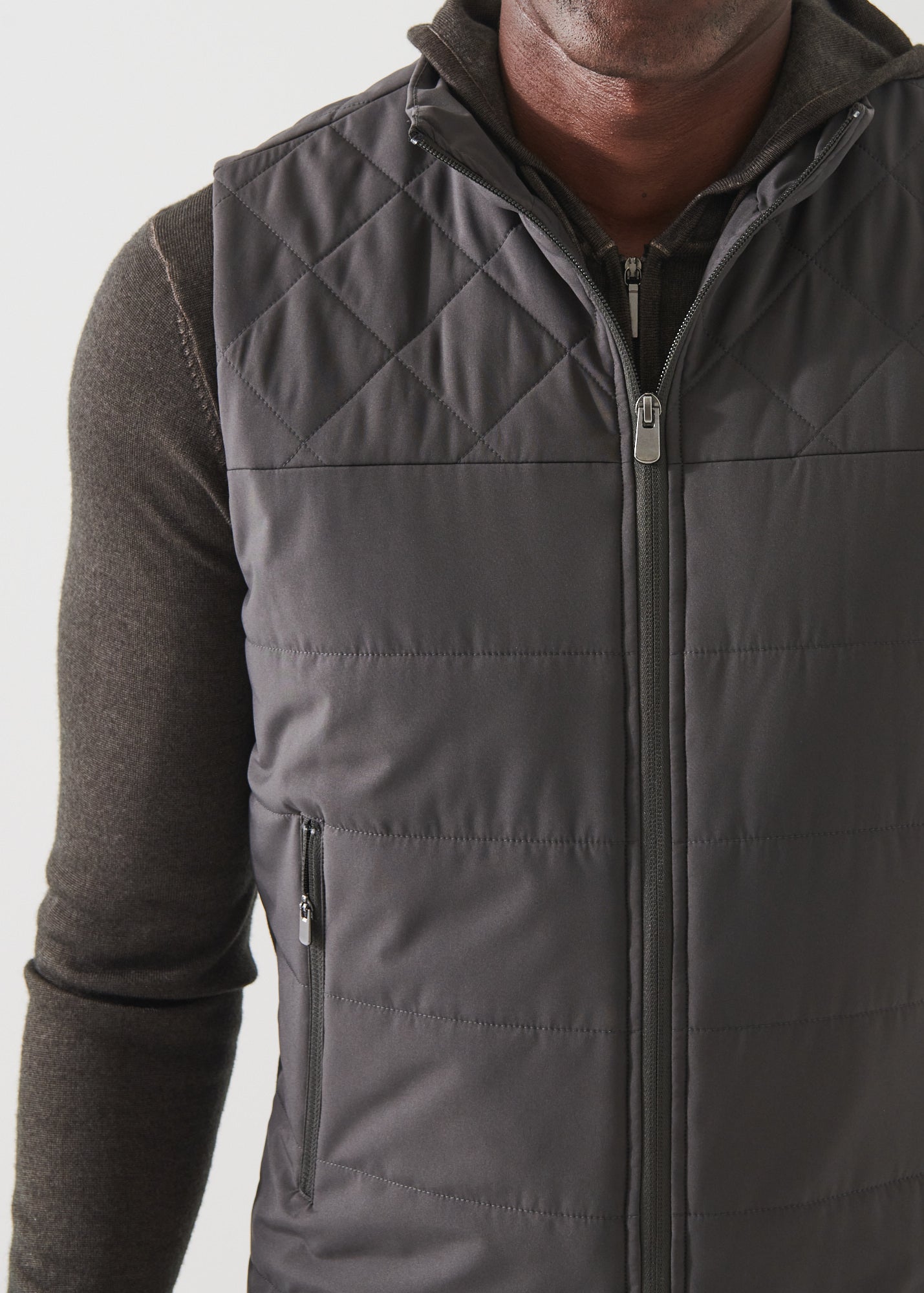 ACTIVE MIX-MEDIA QUILTED VEST | PATRICK ASSARAF.
