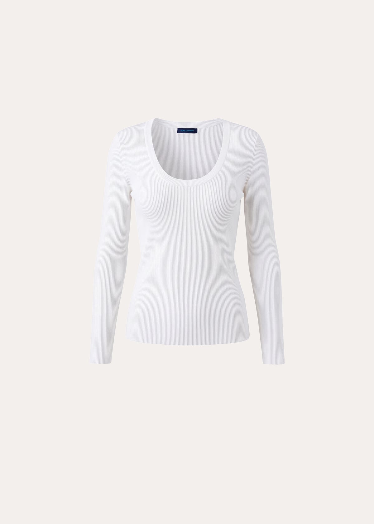 Extra-Fine Merino Ribbed Scoop Neck - PATRICK ASSARAF