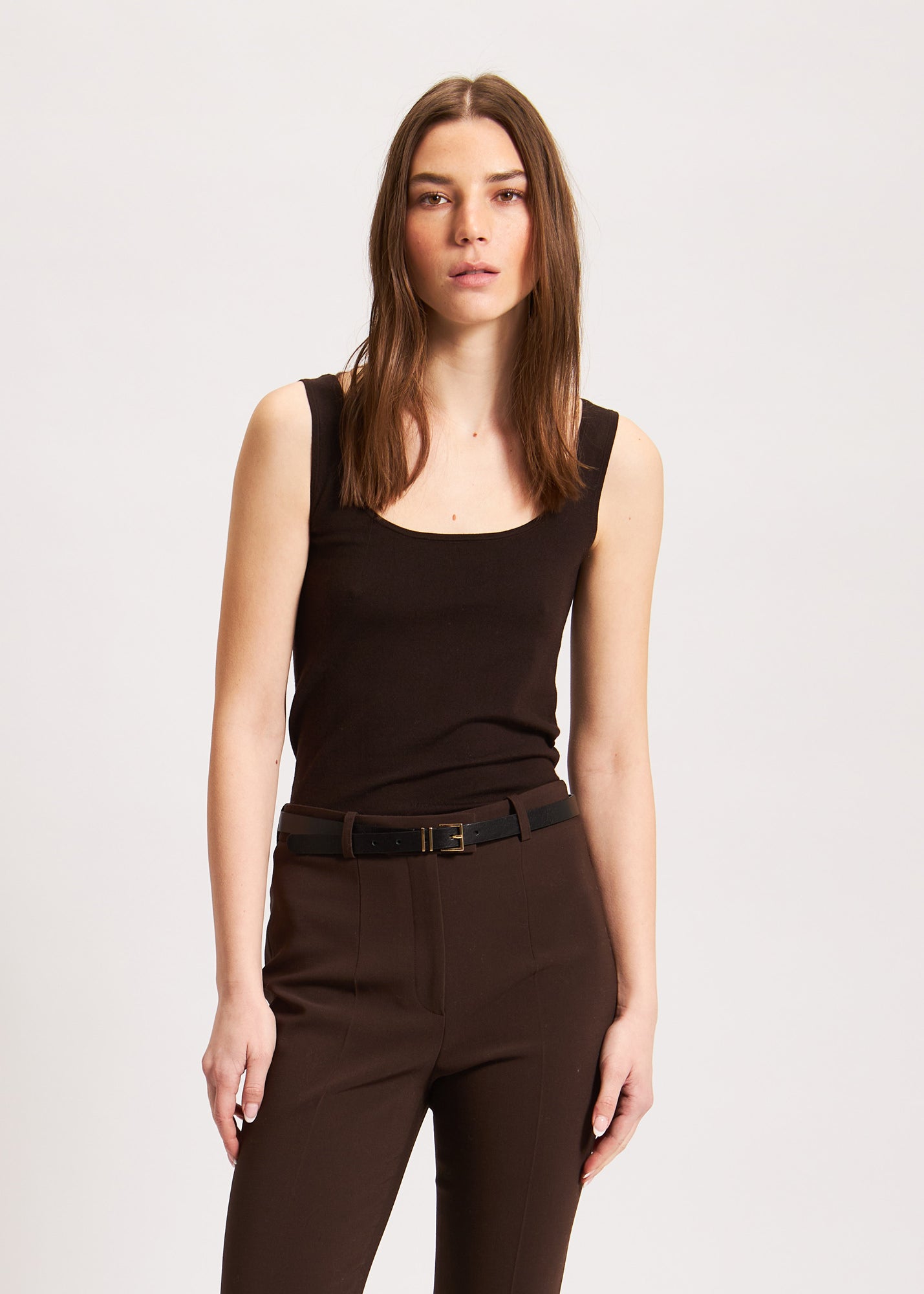 SUPERFINE MERINO FITTED TANK | PATRICK ASSARAF.