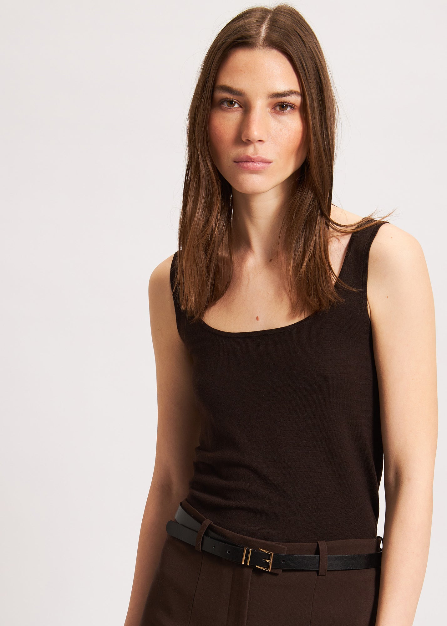 SUPERFINE MERINO FITTED TANK | PATRICK ASSARAF.