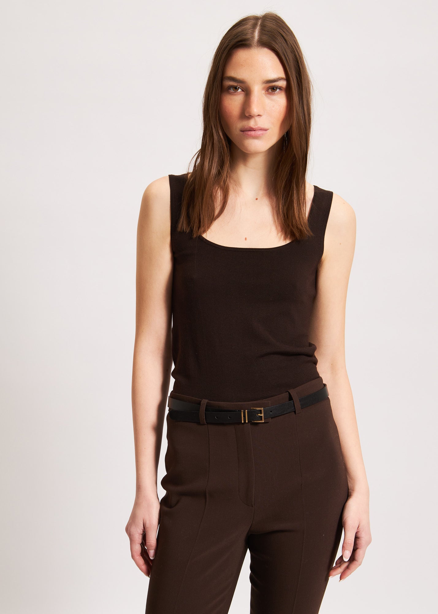 SUPERFINE MERINO FITTED TANK | PATRICK ASSARAF.
