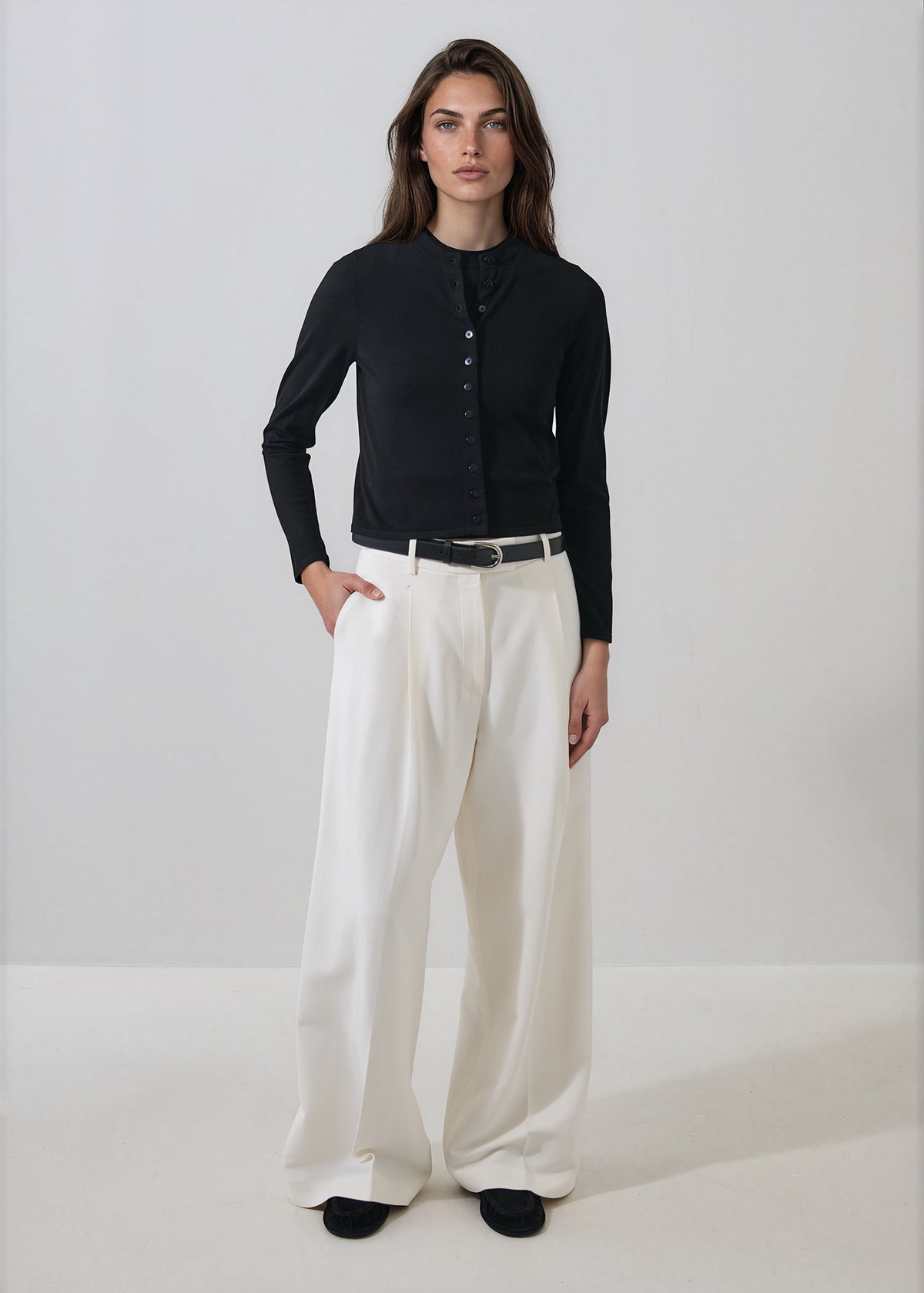 Extra-Fine Merino Cropped Cardigan - PATRICK ASSARAF