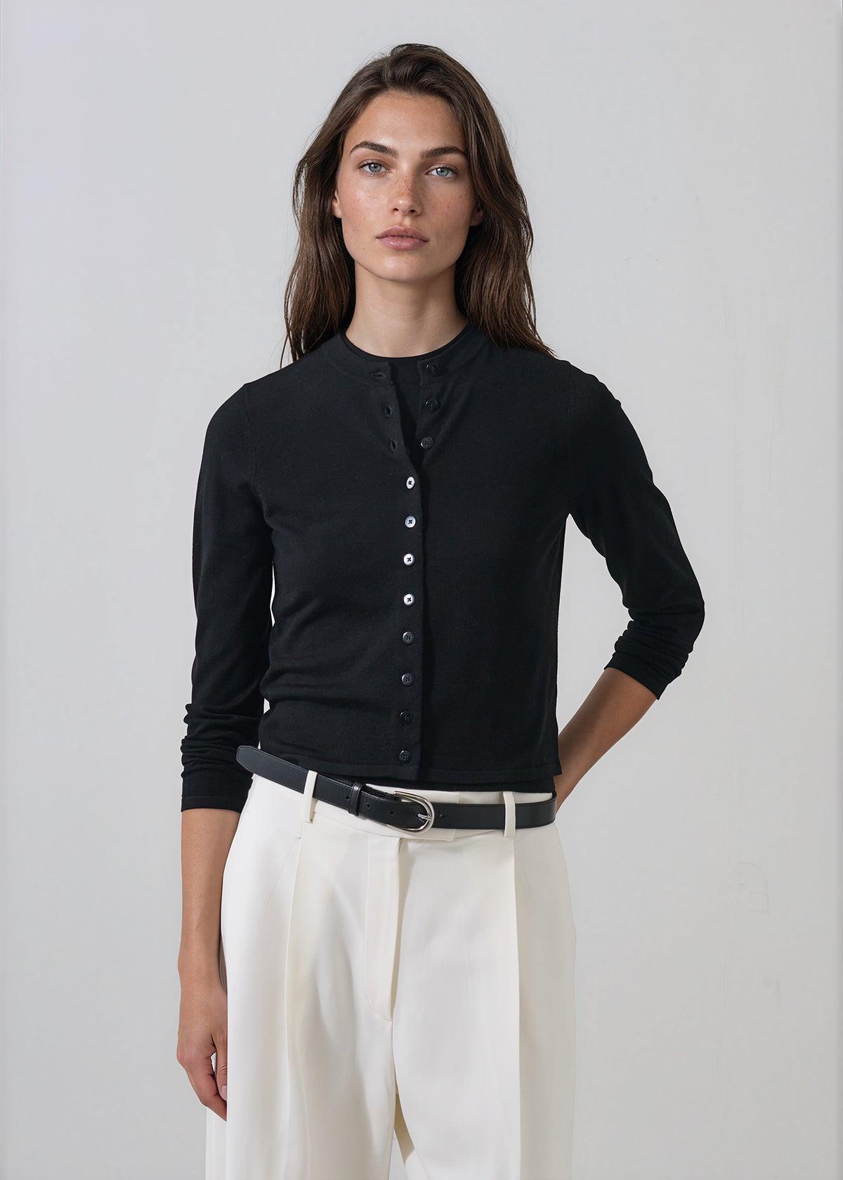 Extra-Fine Merino Cropped Cardigan - PATRICK ASSARAF