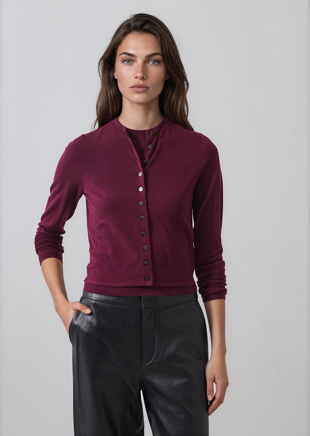 Extra-Fine Merino Cropped Cardigan - PATRICK ASSARAF