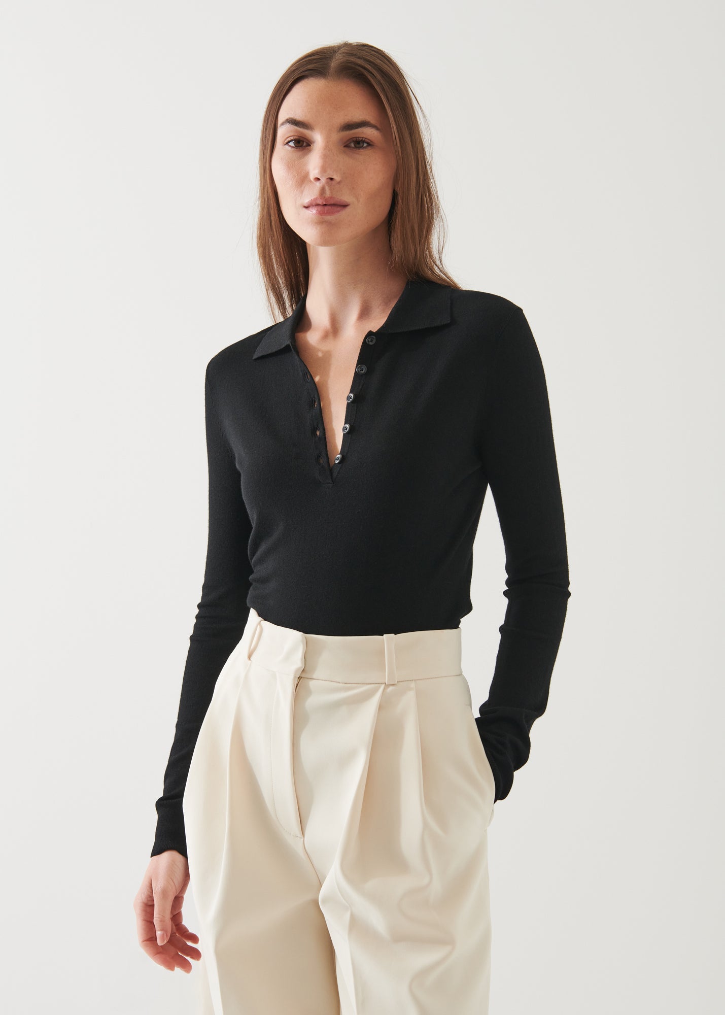 Superfine Merino Polo - PATRICK ASSARAF