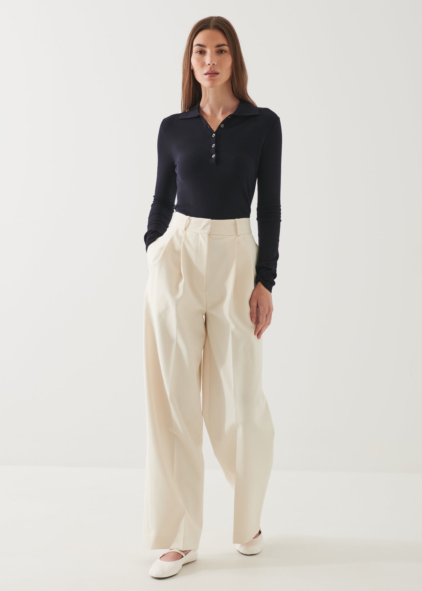 Superfine Merino Fitted Polo