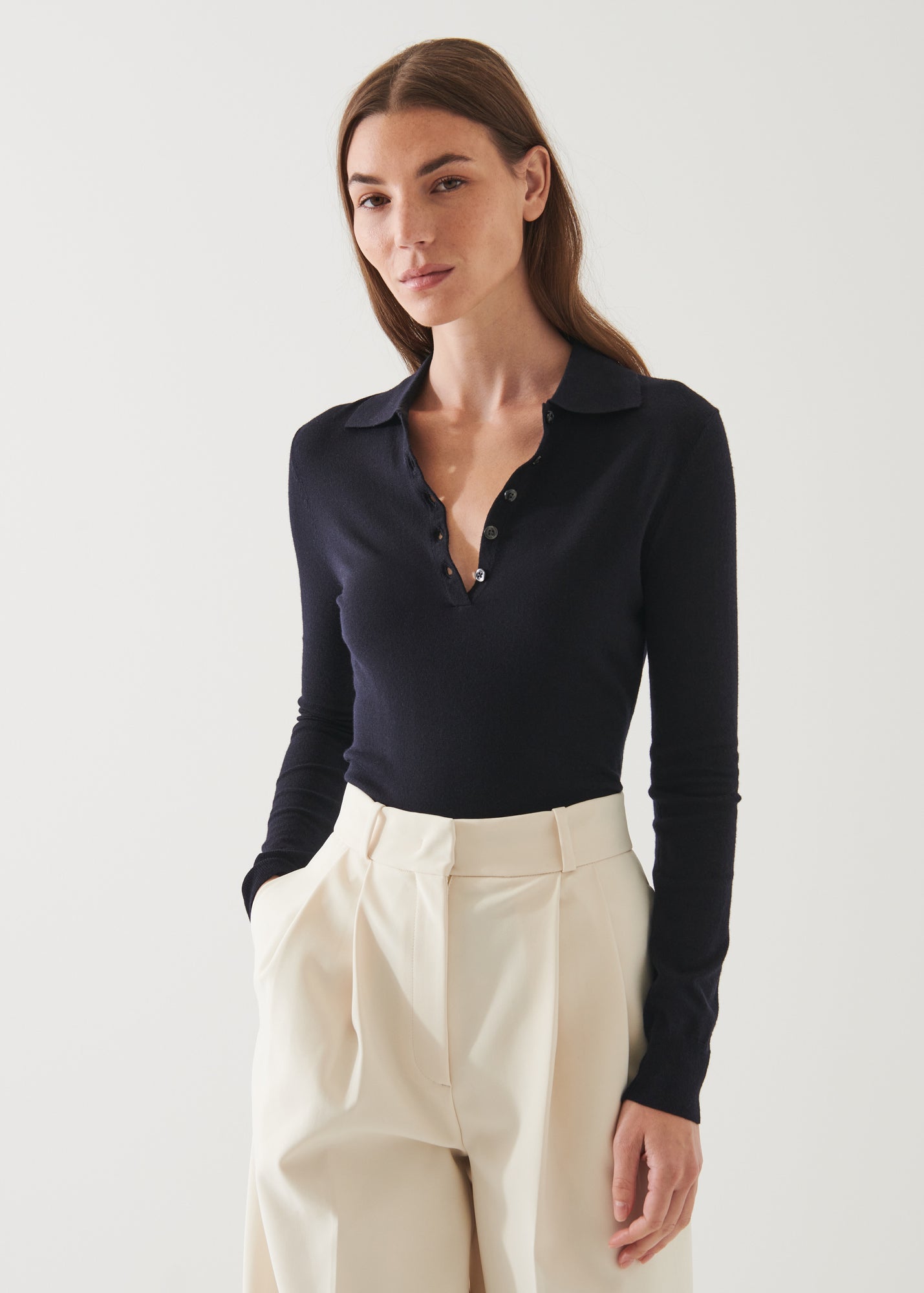 Superfine Merino Polo - PATRICK ASSARAF