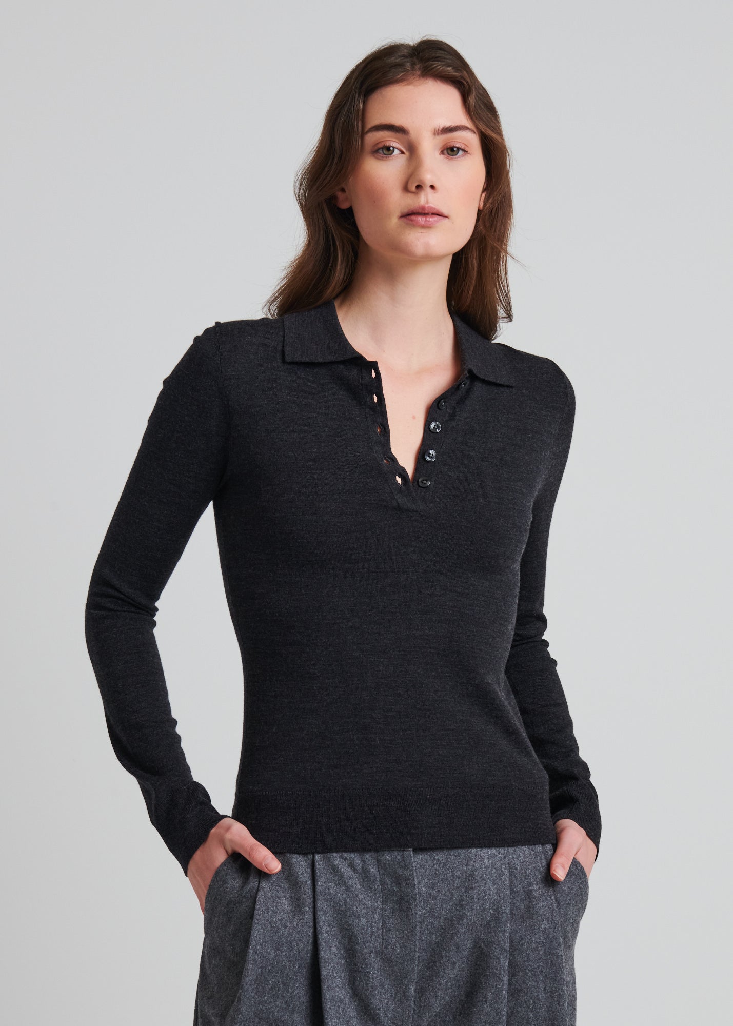 Superfine Merino Fitted Polo