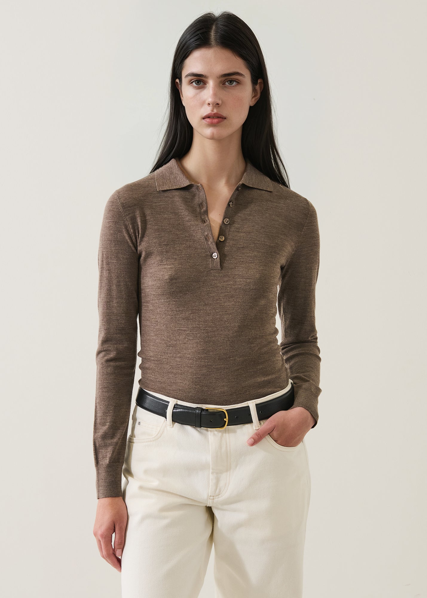 Superfine Merino Fitted Polo