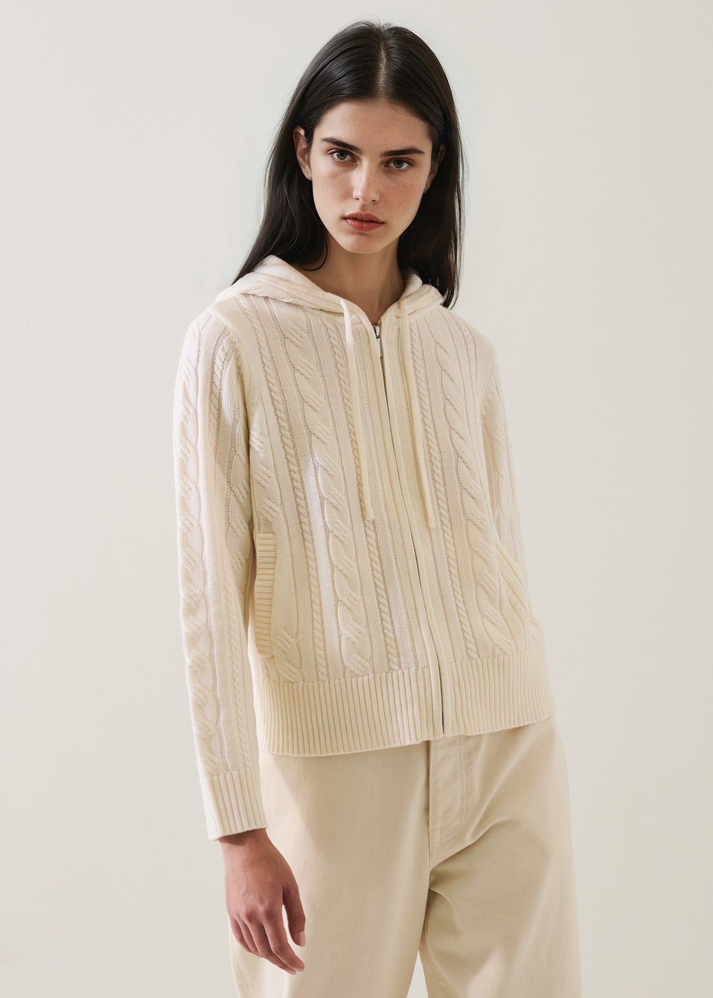 Merino Cable Hoodie