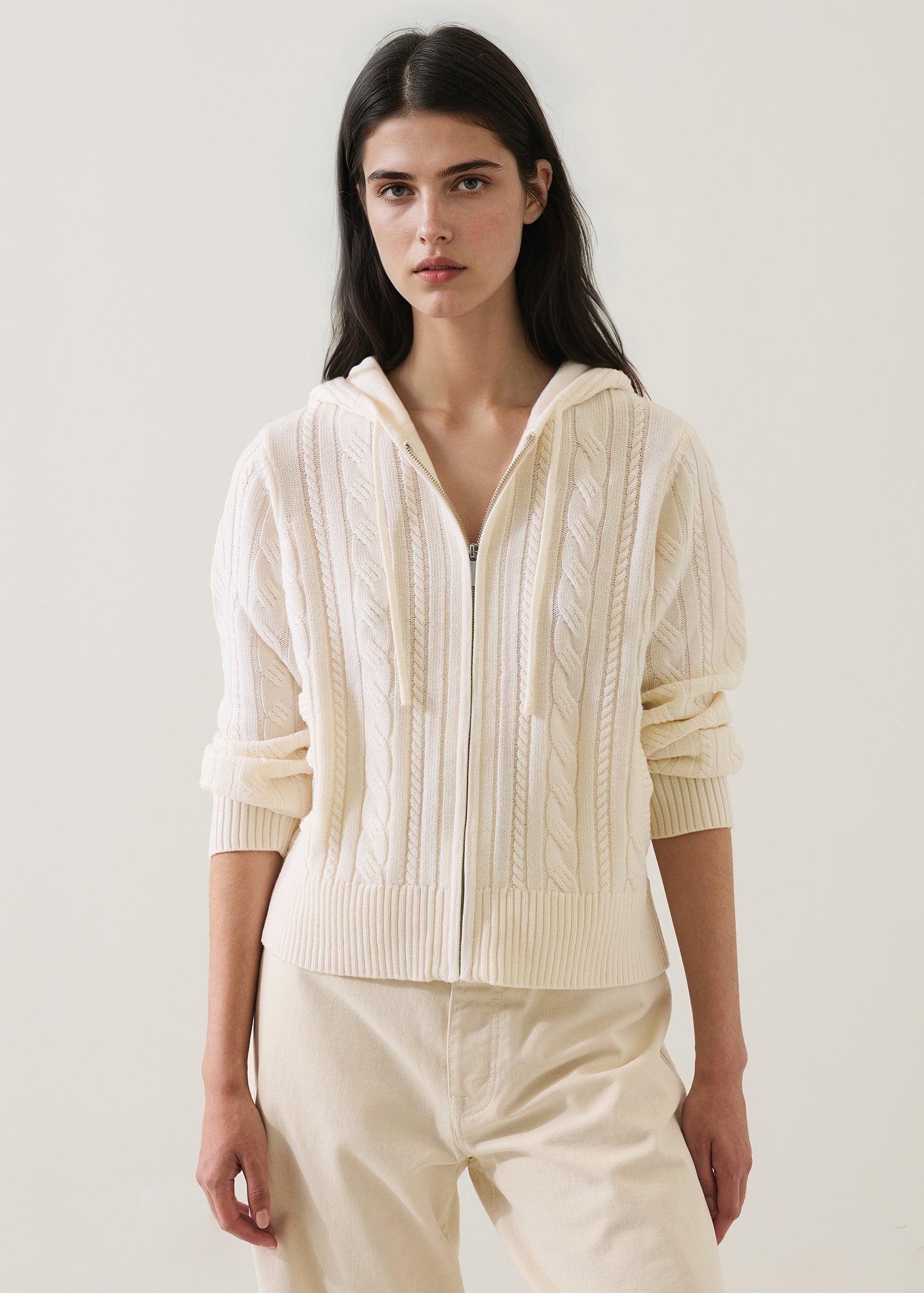 Merino Cable Hoodie