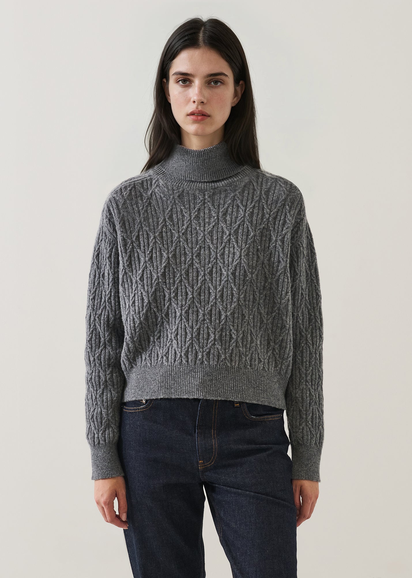 Superfine Lambswool Cable Turtleneck - PATRICK ASSARAF