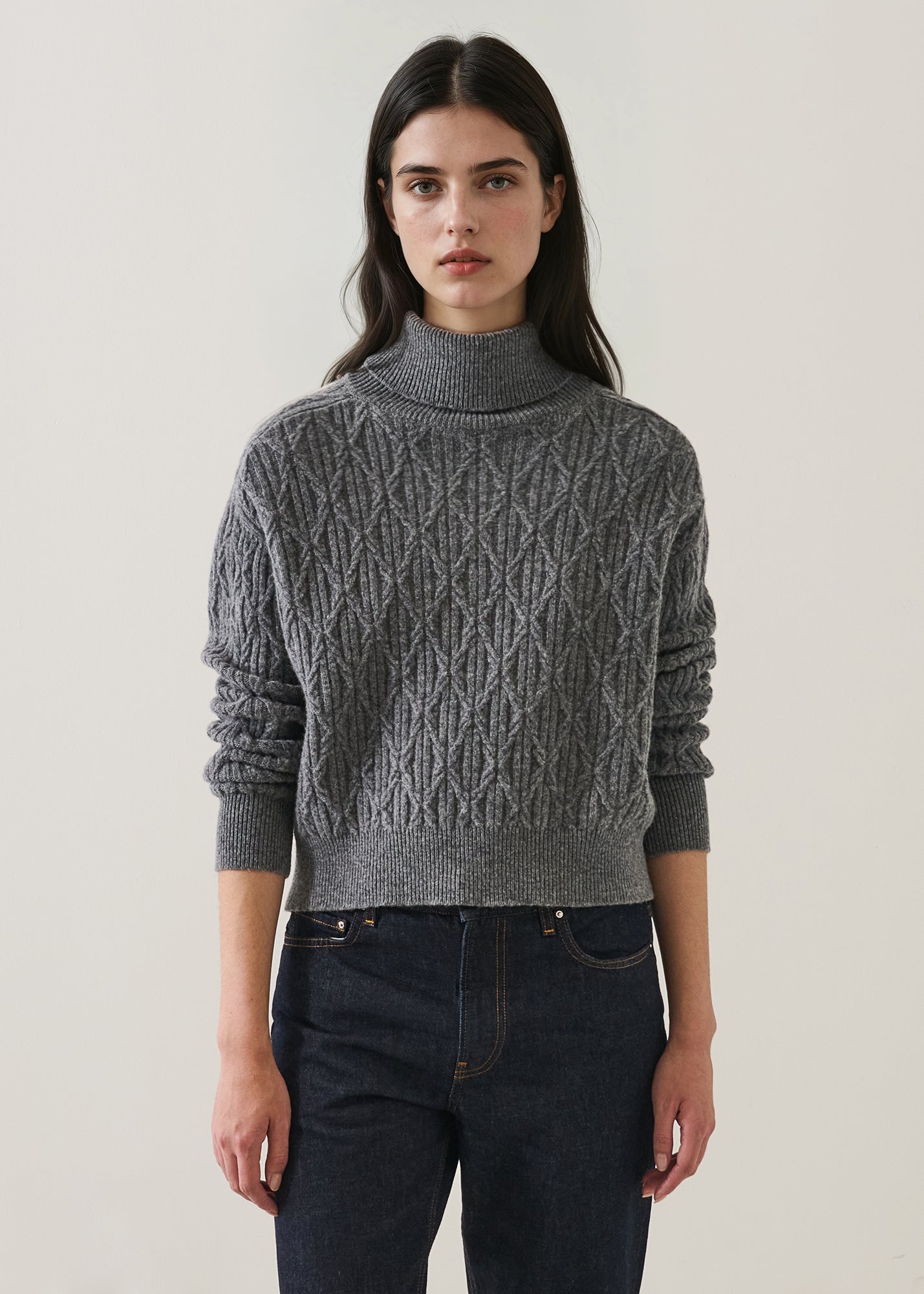 Superfine Lambswool Cable Turtleneck - PATRICK ASSARAF