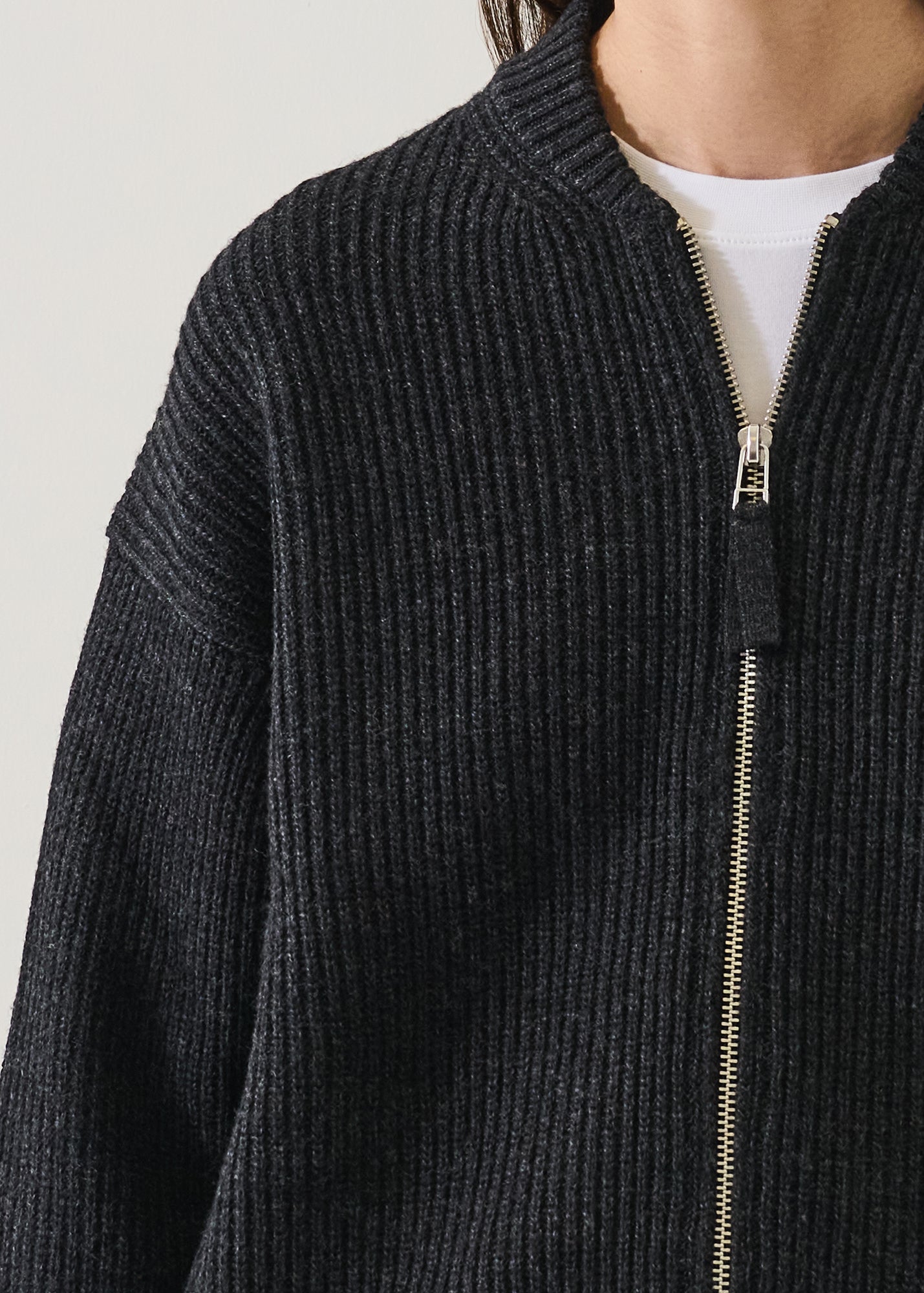 Ribbed Merino Bomber