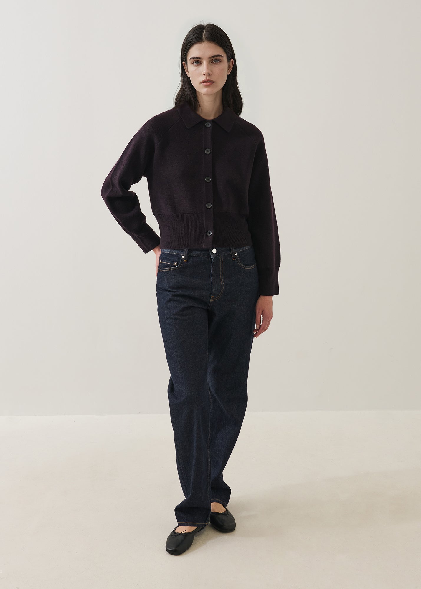 Merino Milano Stitch Button Cardigan