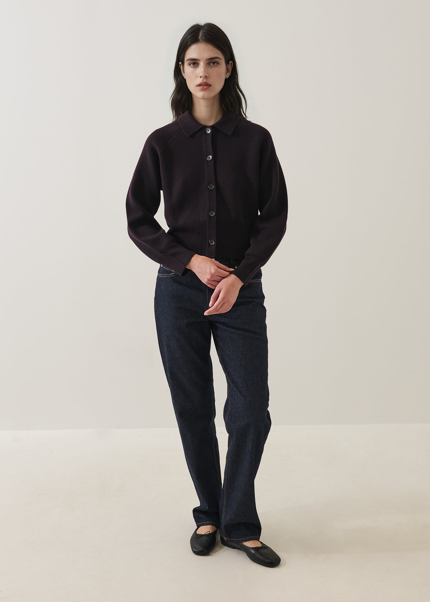 Merino Milano Stitch Button Cardigan