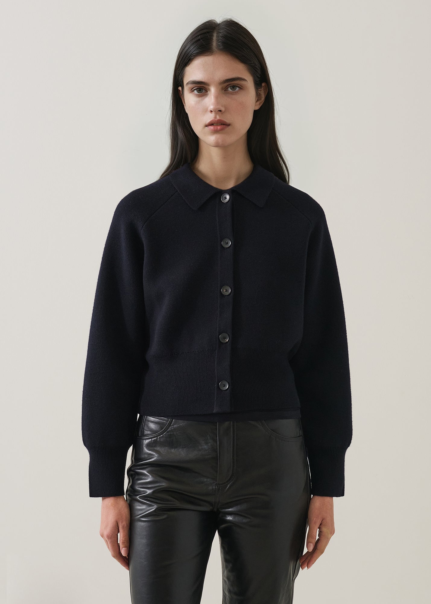 Merino Milano Stitch Button Cardigan
