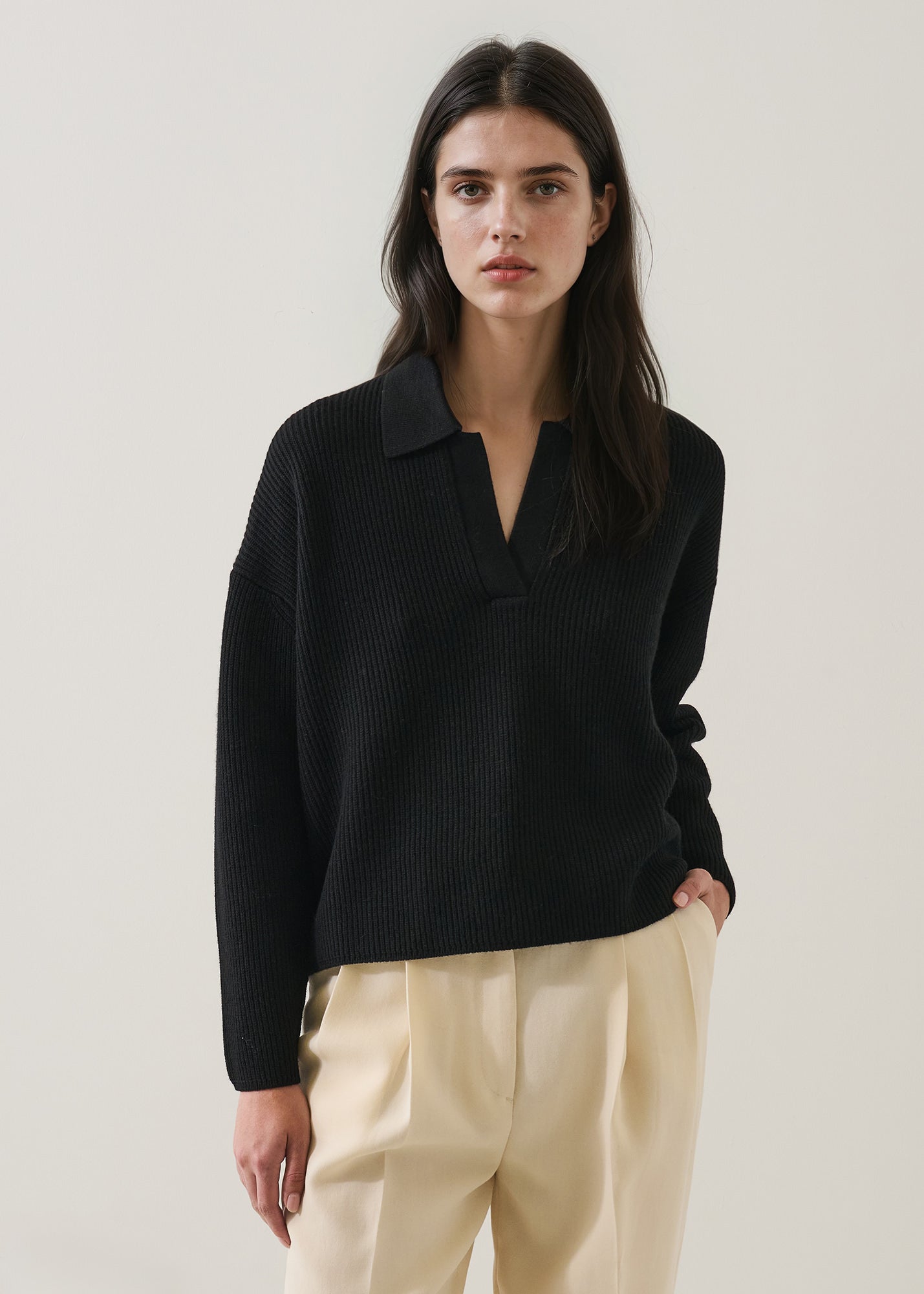 Merino Relaxed Polo - PATRICK ASSARAF