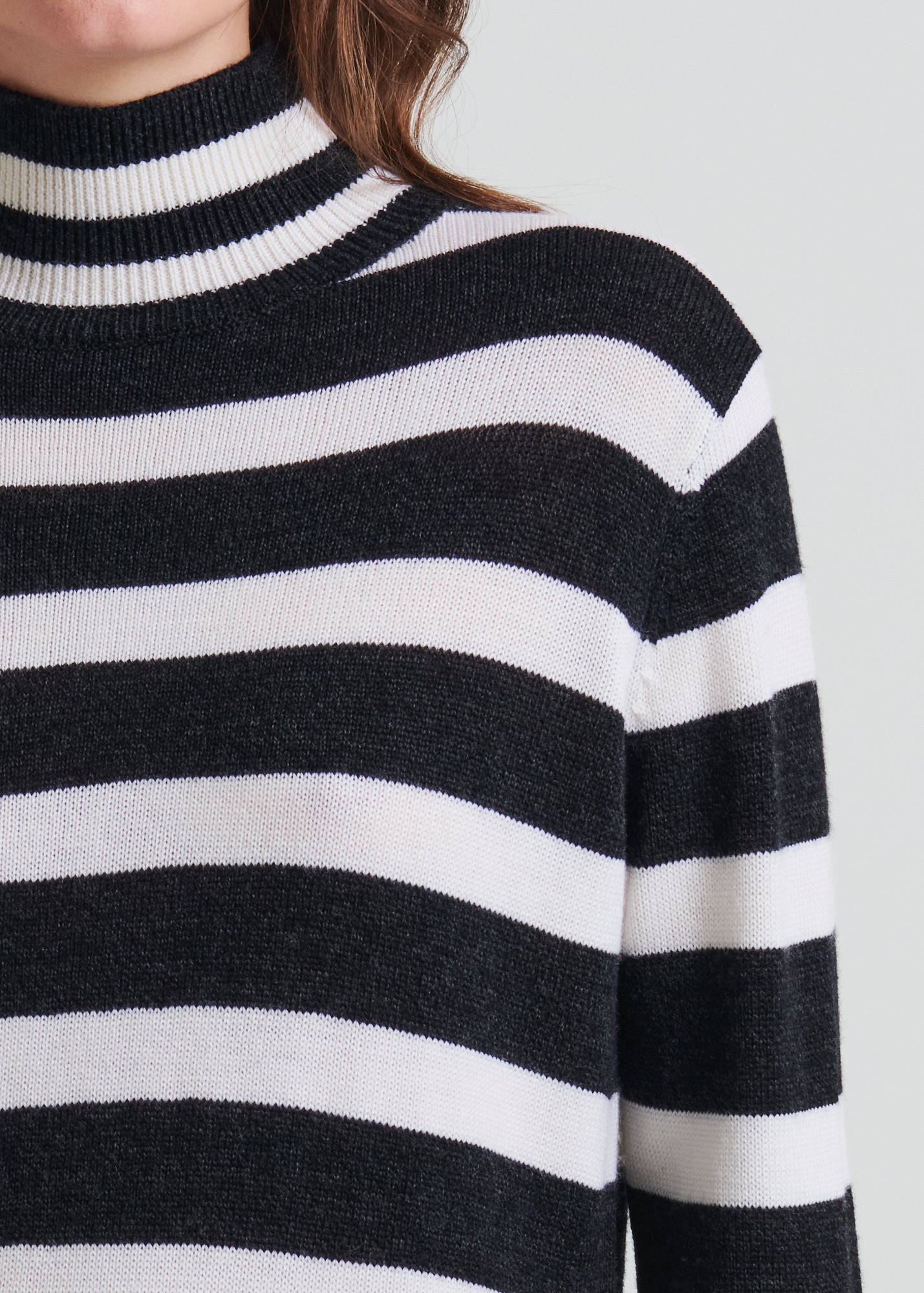 Merino Striped Turtleneck