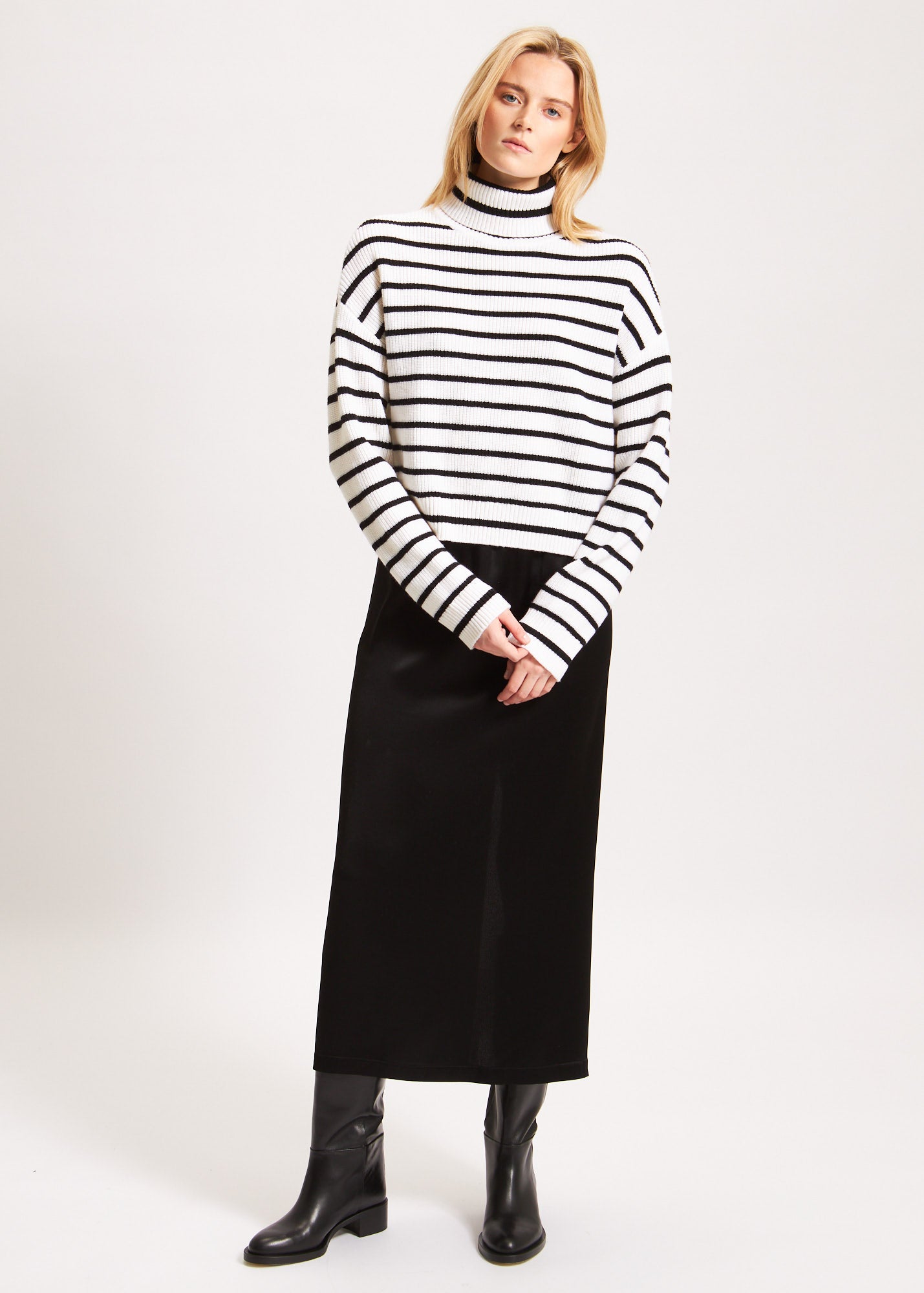 STRIPED TURTLENECK | PATRICK ASSARAF.