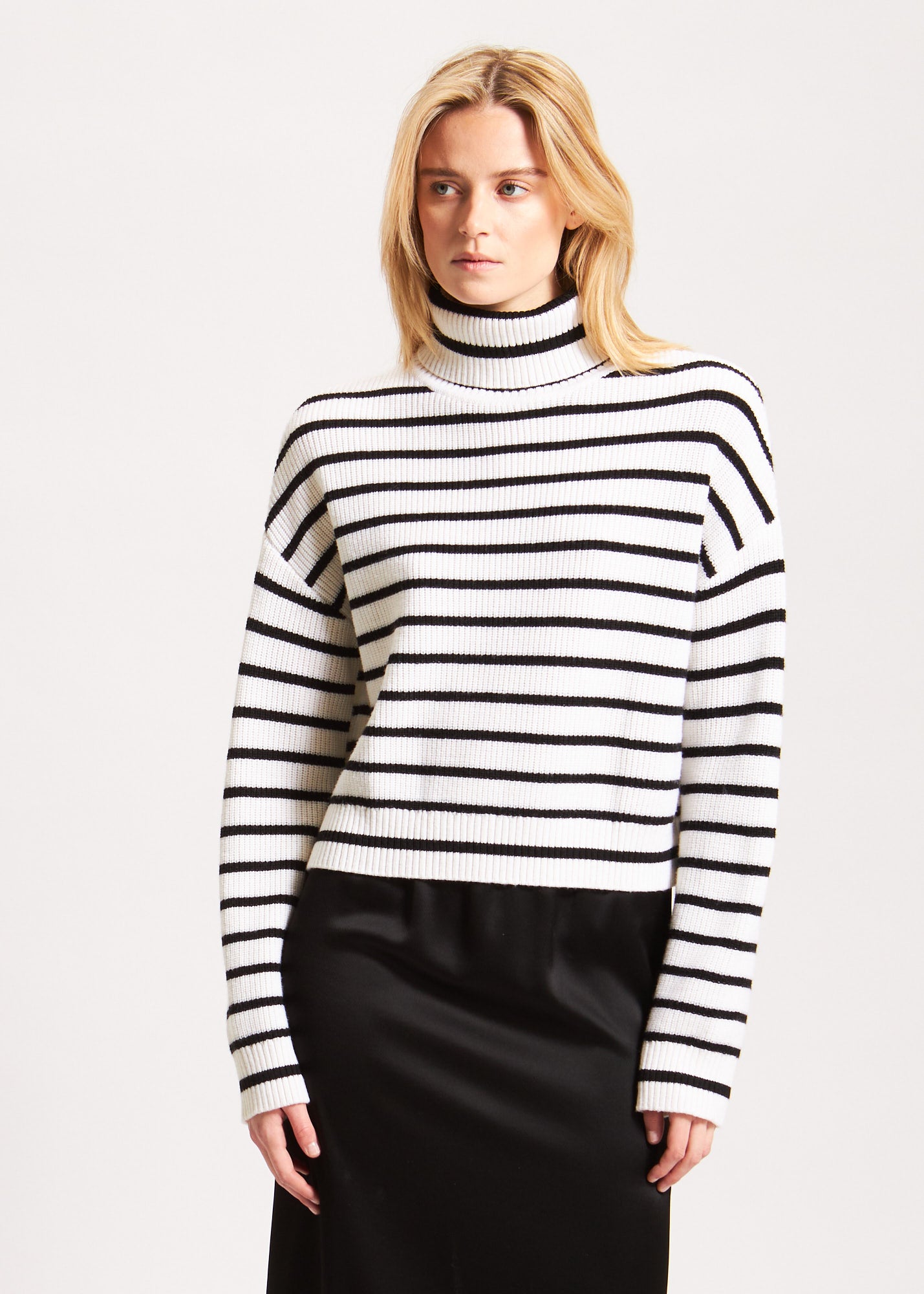 STRIPED TURTLENECK | PATRICK ASSARAF.