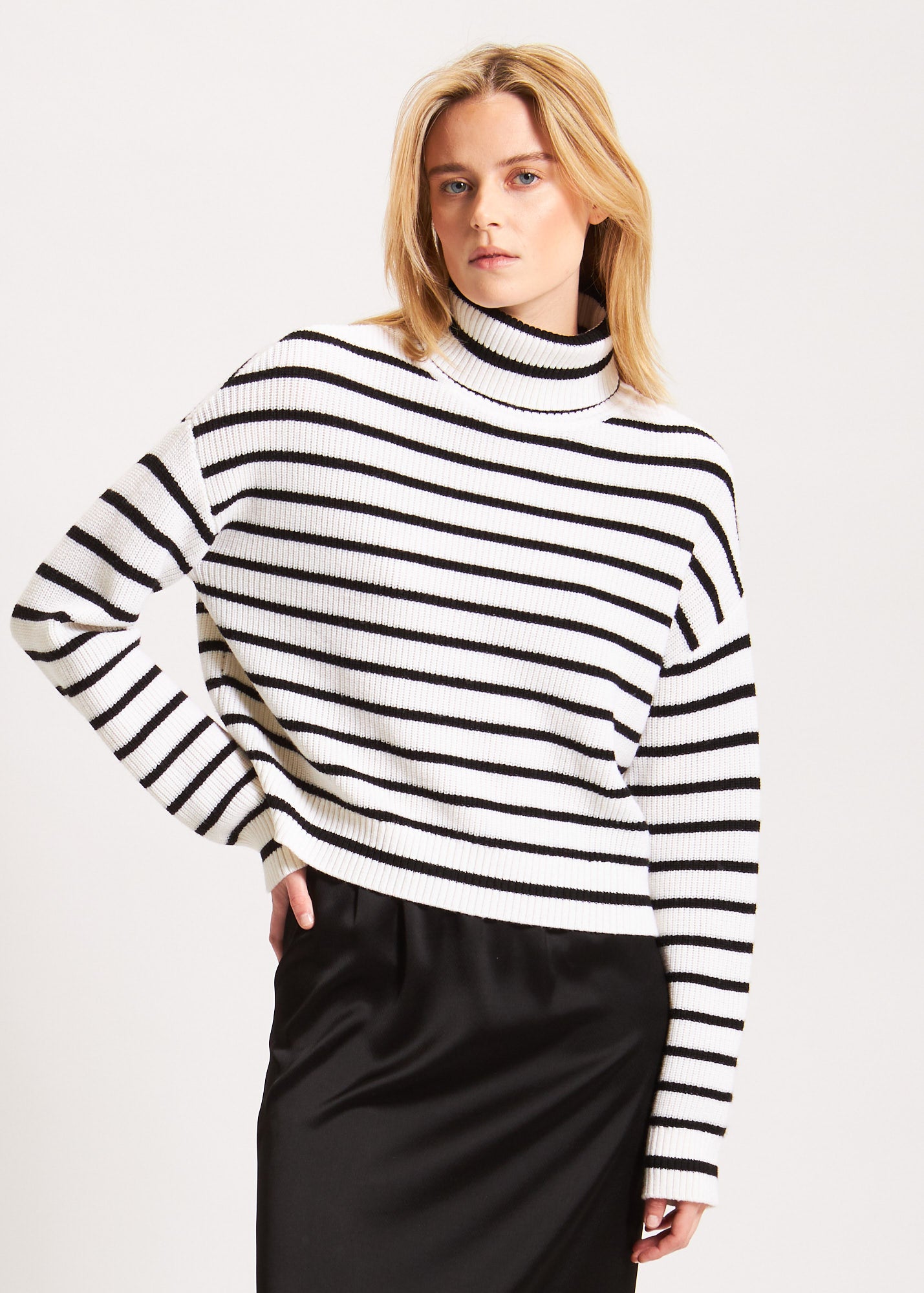STRIPED TURTLENECK | PATRICK ASSARAF.